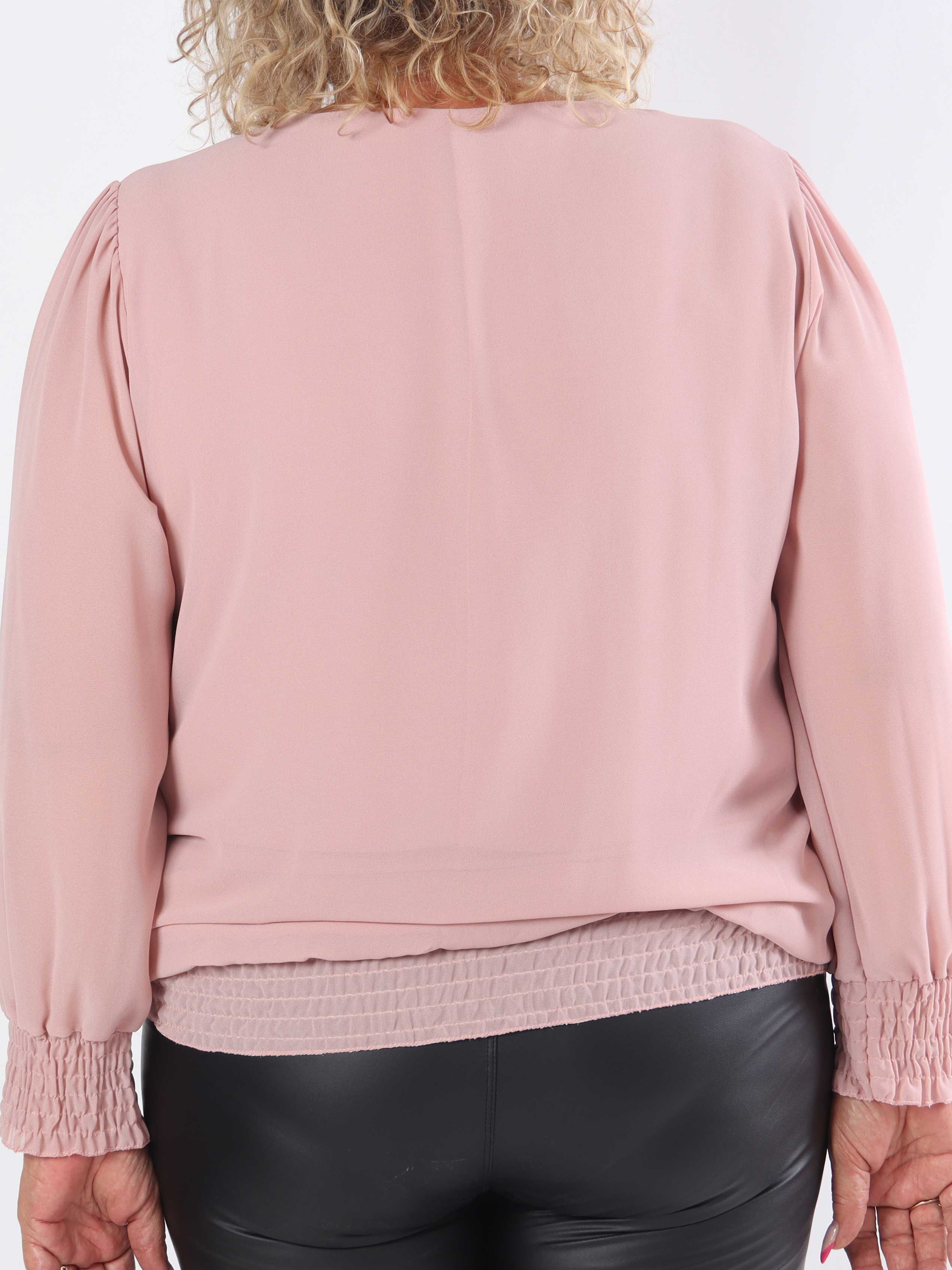 Addison - Plus size-tunika i chiffong med urringningsdetaljer
