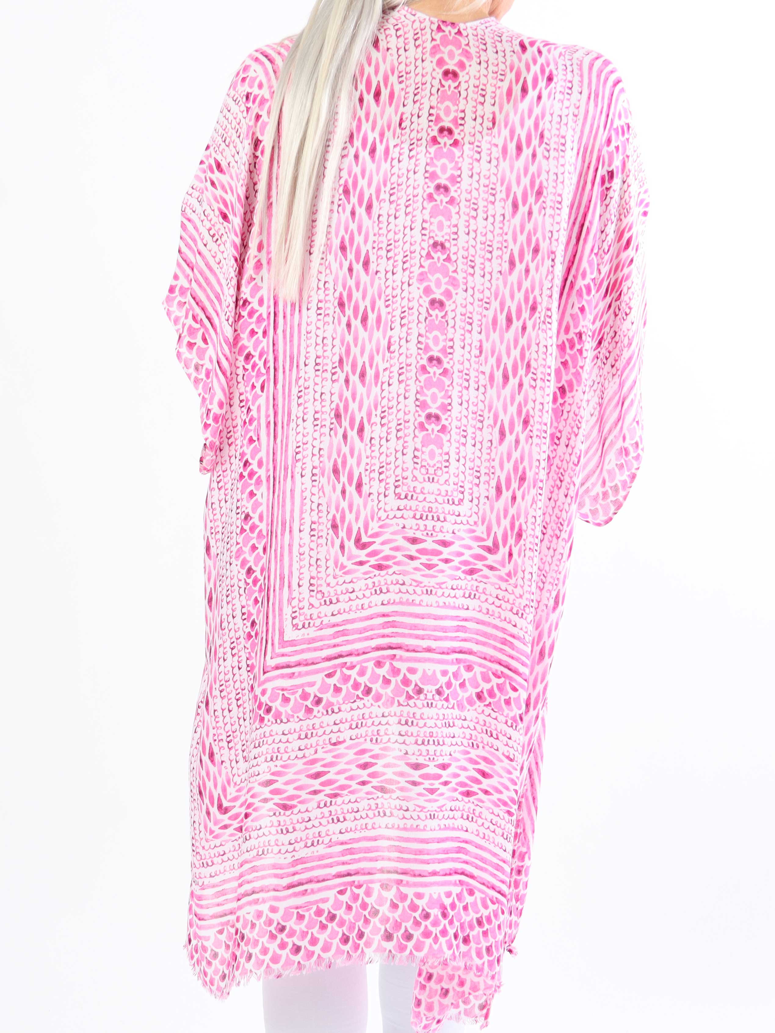 Alexandrine snake - Lätt och luftig plus size kimono i bomull