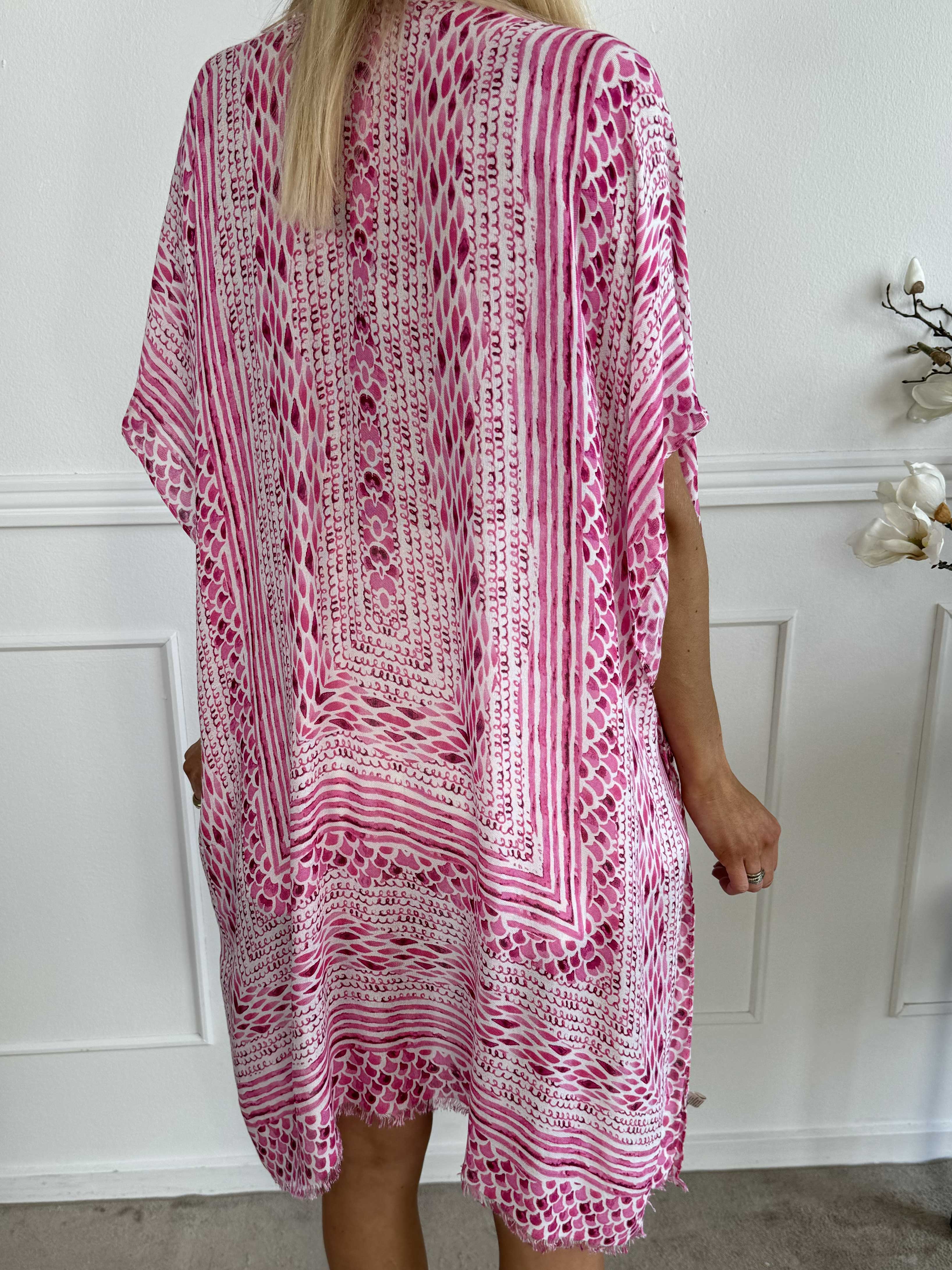 Alexandrine snake - Lätt och luftig kimono i bomull