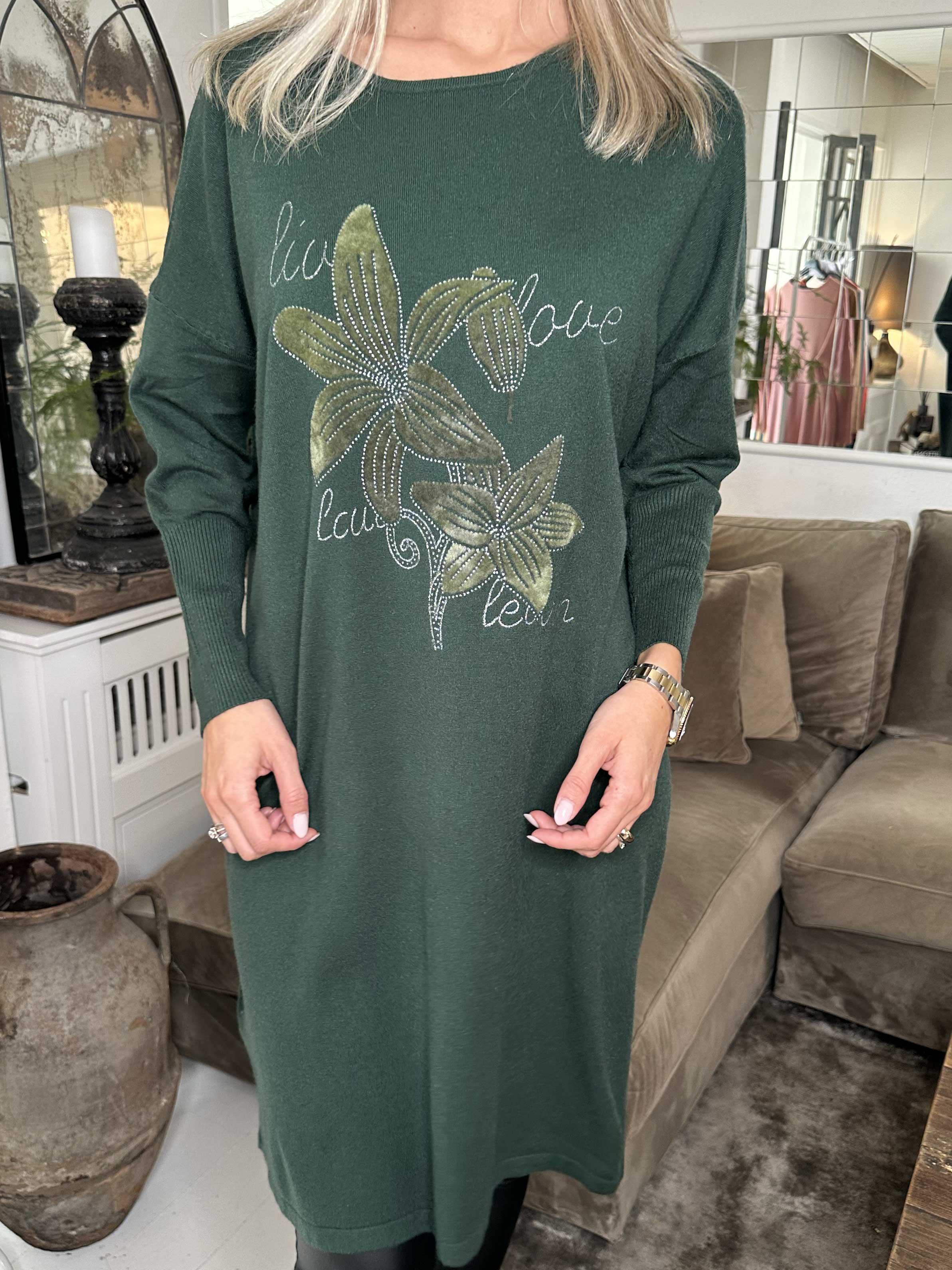 Amilie - Mjuk klänning med blommigt tryck