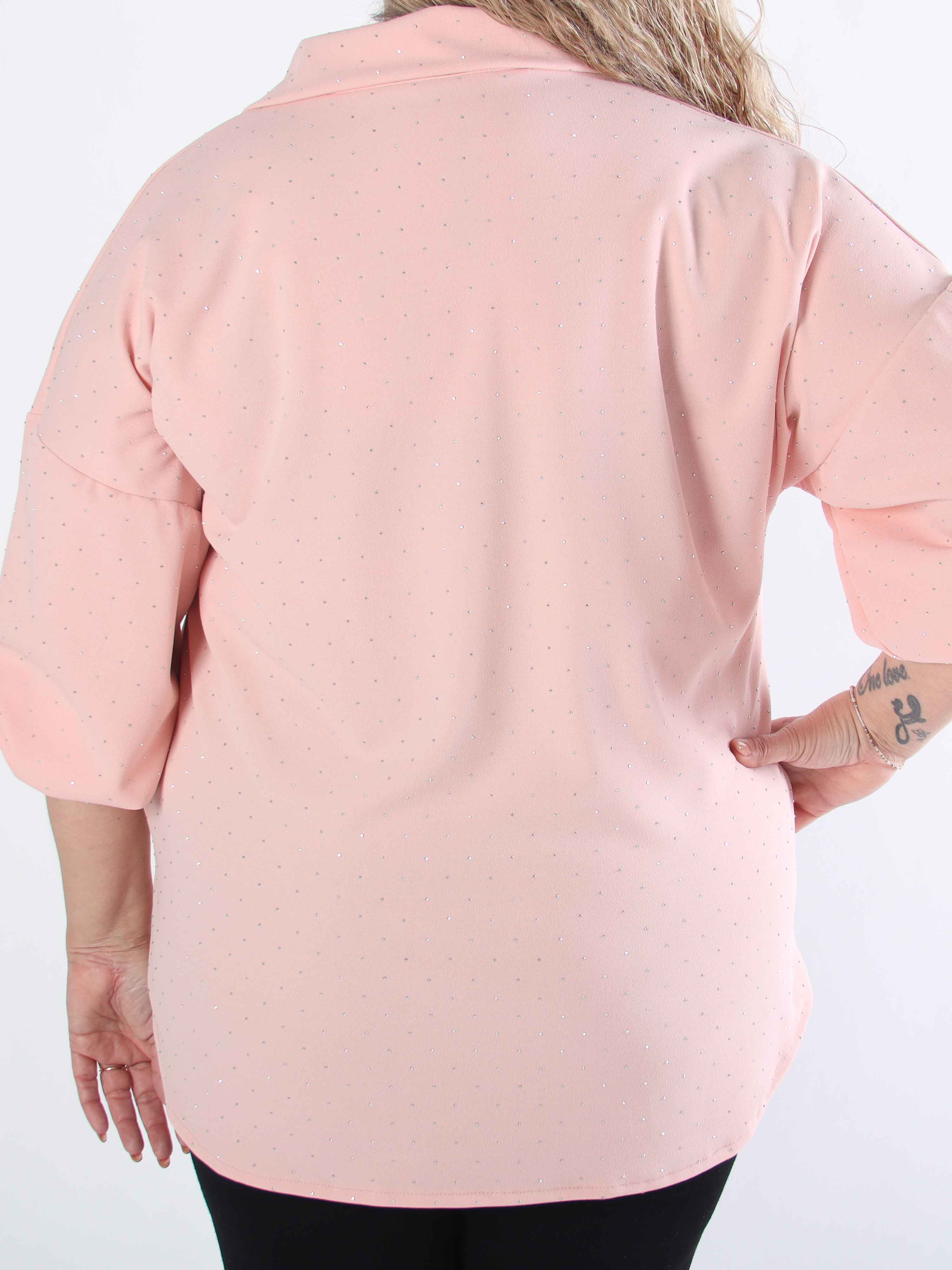 Aria - Plus size-tunika med resårkant och smockade ärmar