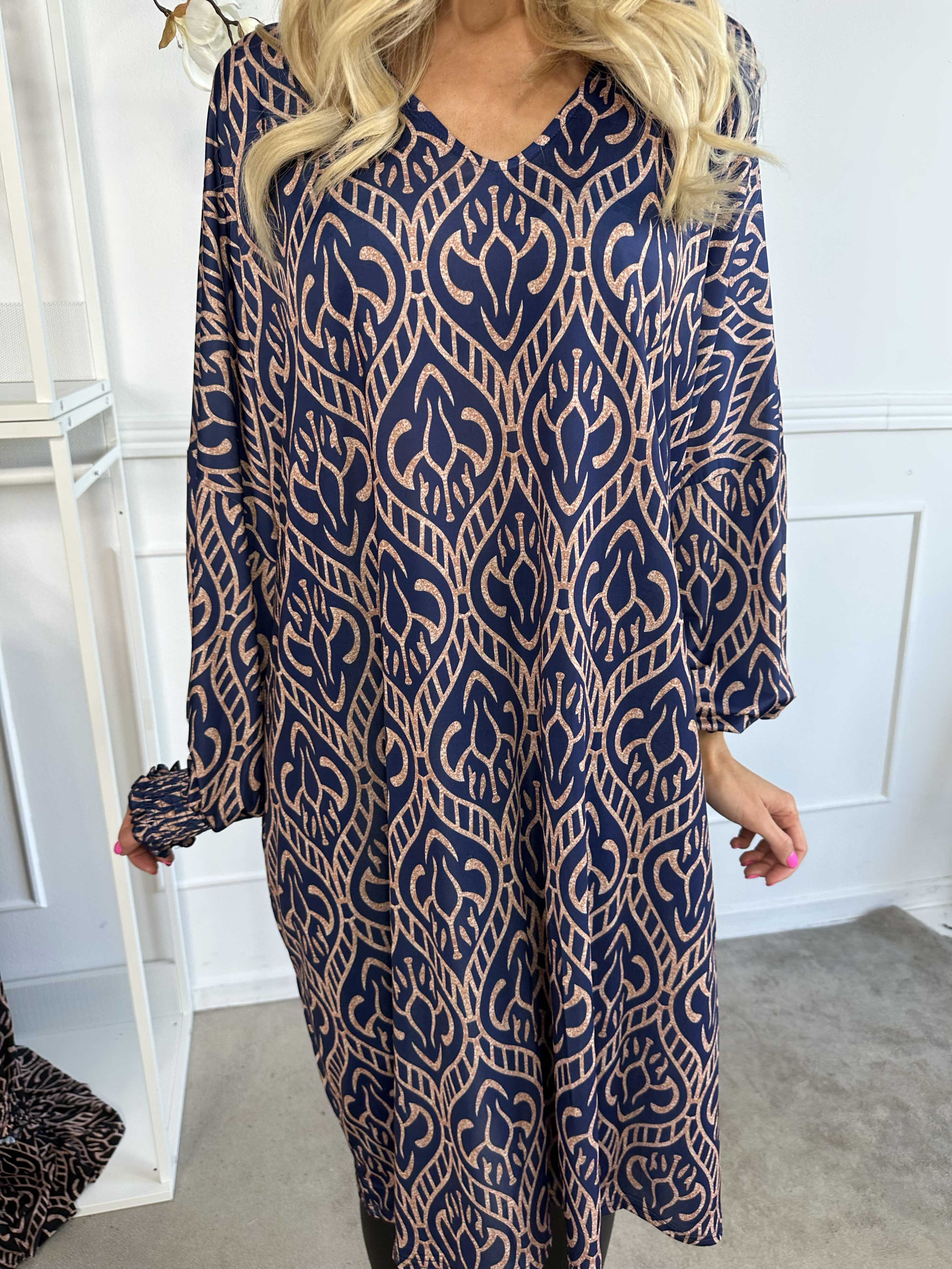 Azmina Boho L/S - Tunikaklänning i lös passform med resår
