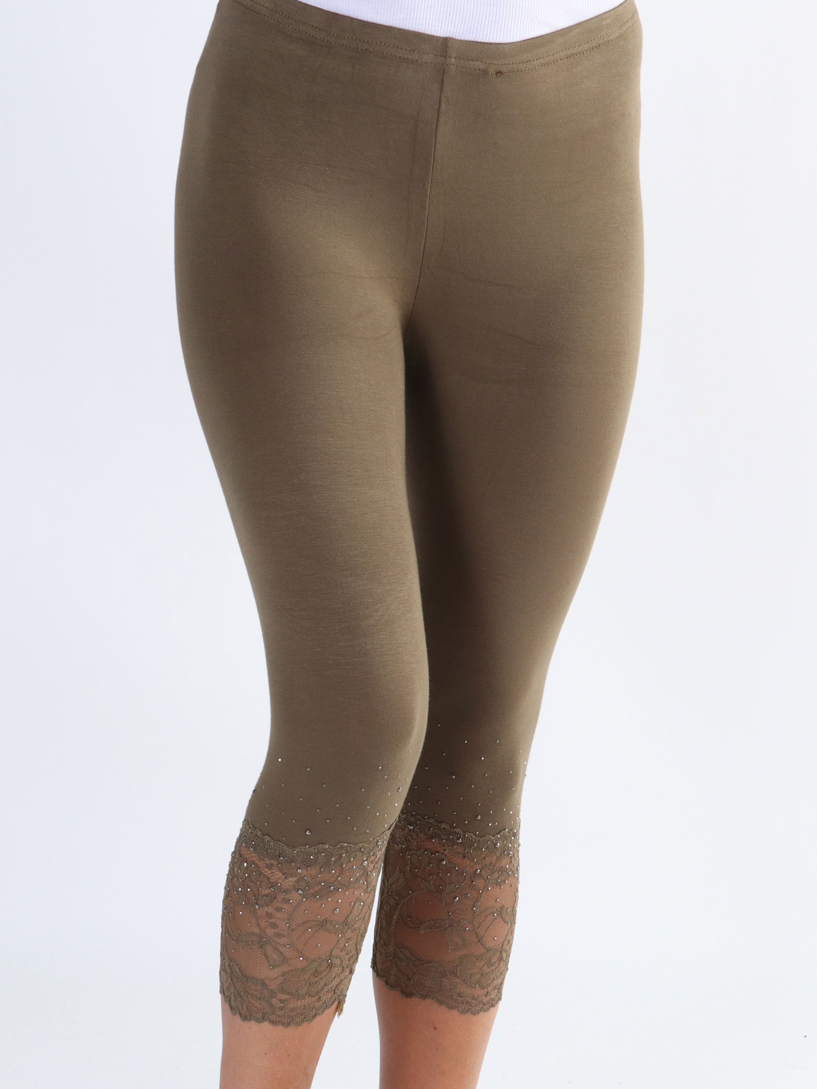 Beatrice - Leggings med spetskant och spets