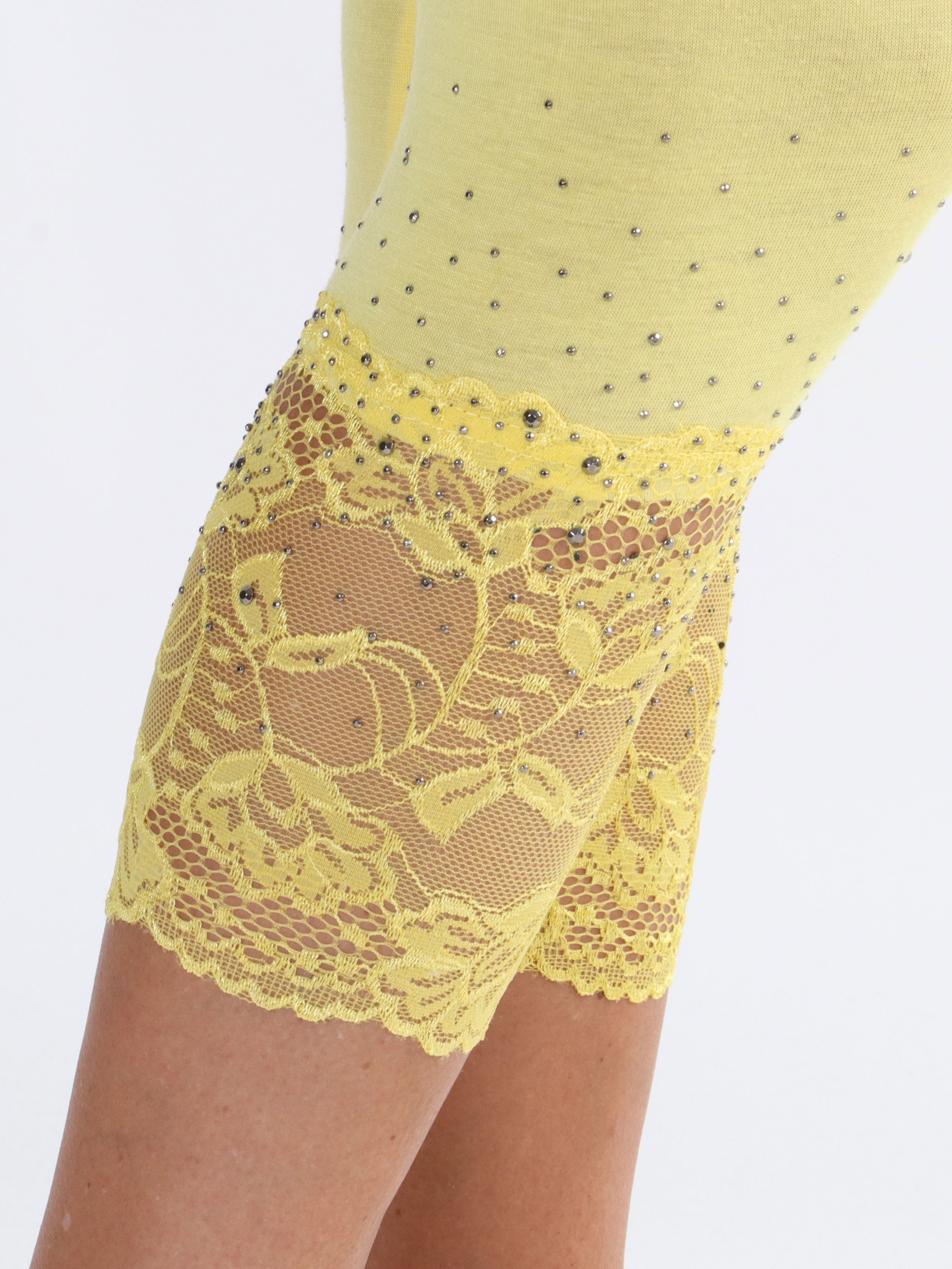 Beatrice - Leggings med spetskant och spets