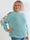 Birtha - Plus size strikbluse med små åbninger og sløjfer på ærmet