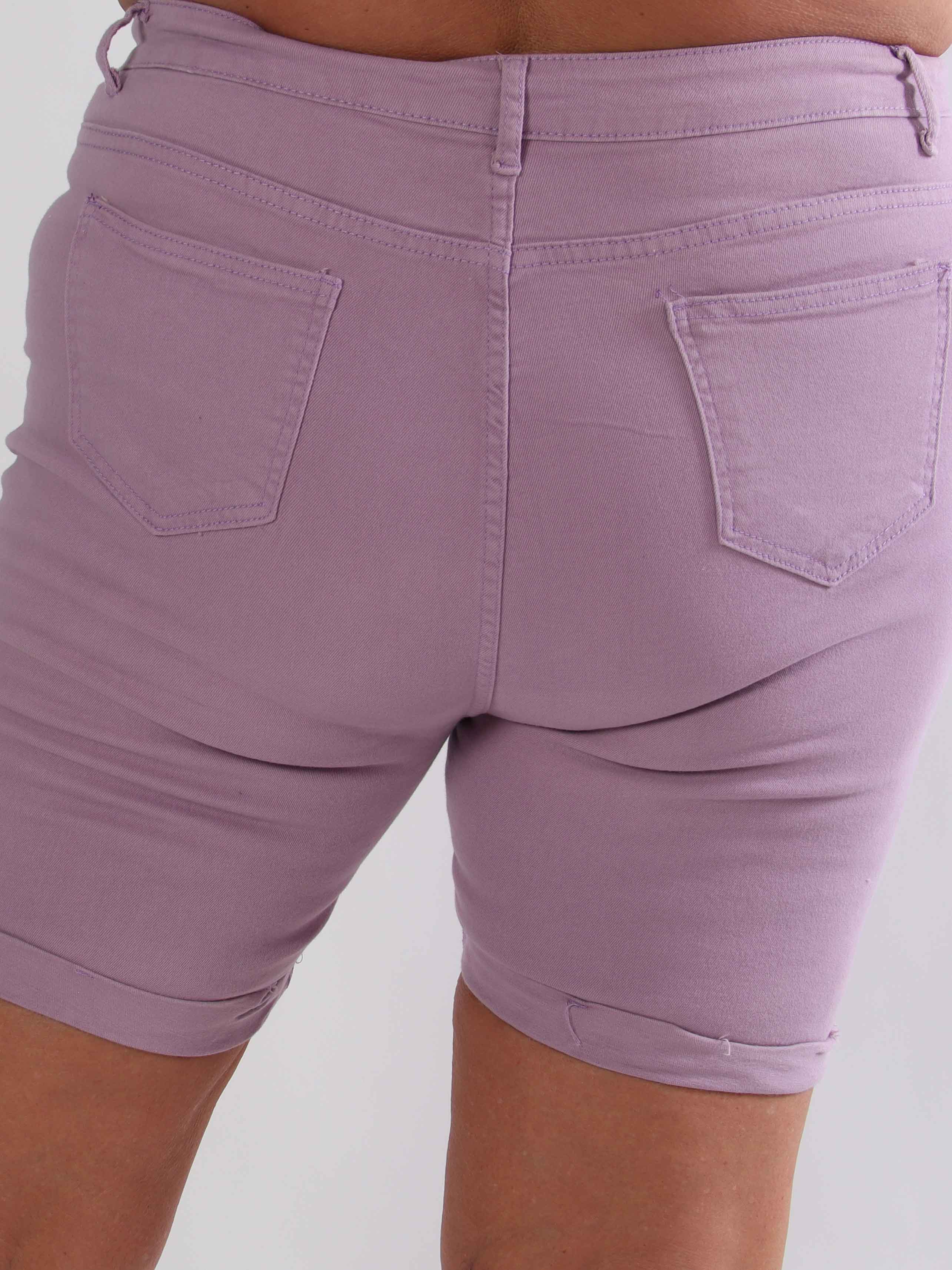 Bothilla - Højtaljede denimshorts i stretchy kvalitet