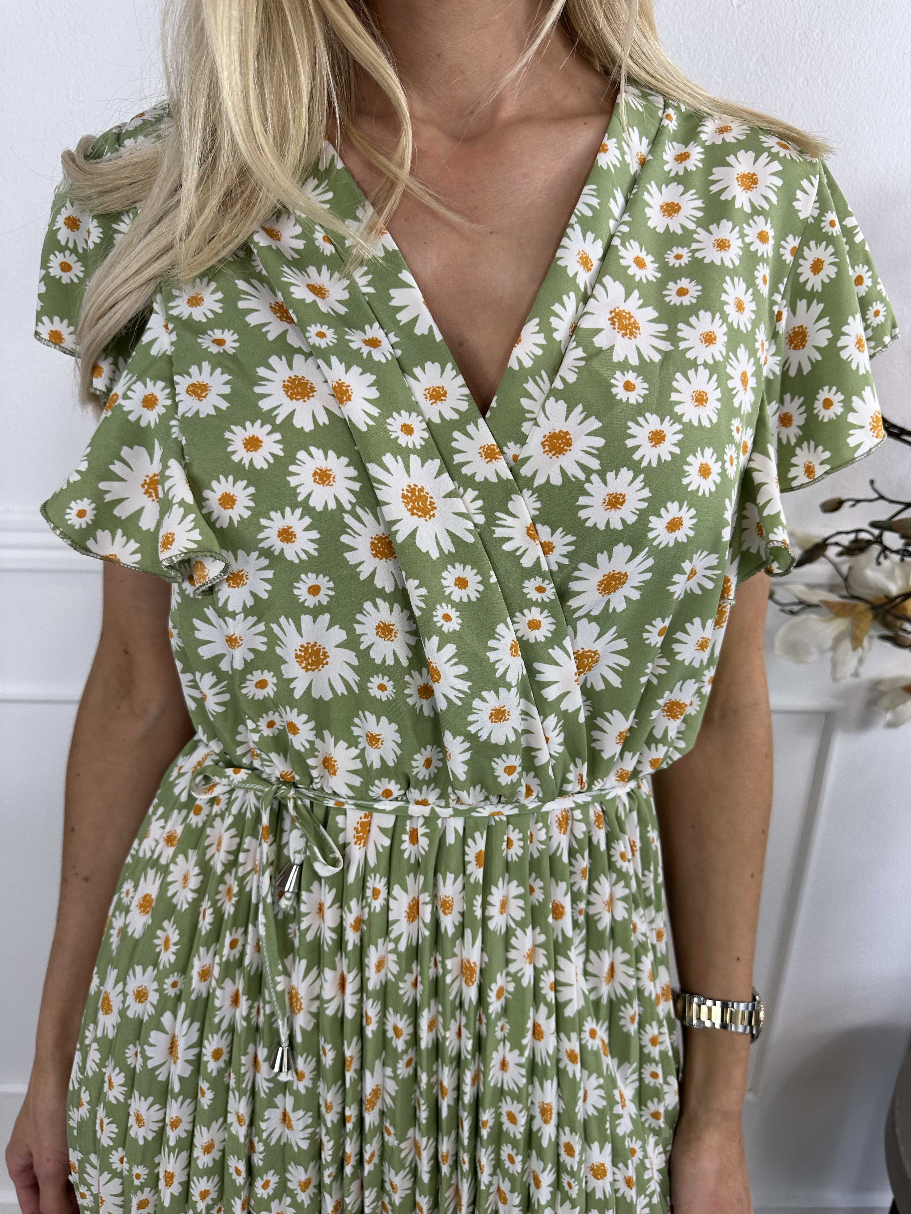 Callidora Flower - Blommig klänning med veck och volanger