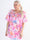 Chili Sleeveless Hawaii - Blommig tunika med volanger i plus size