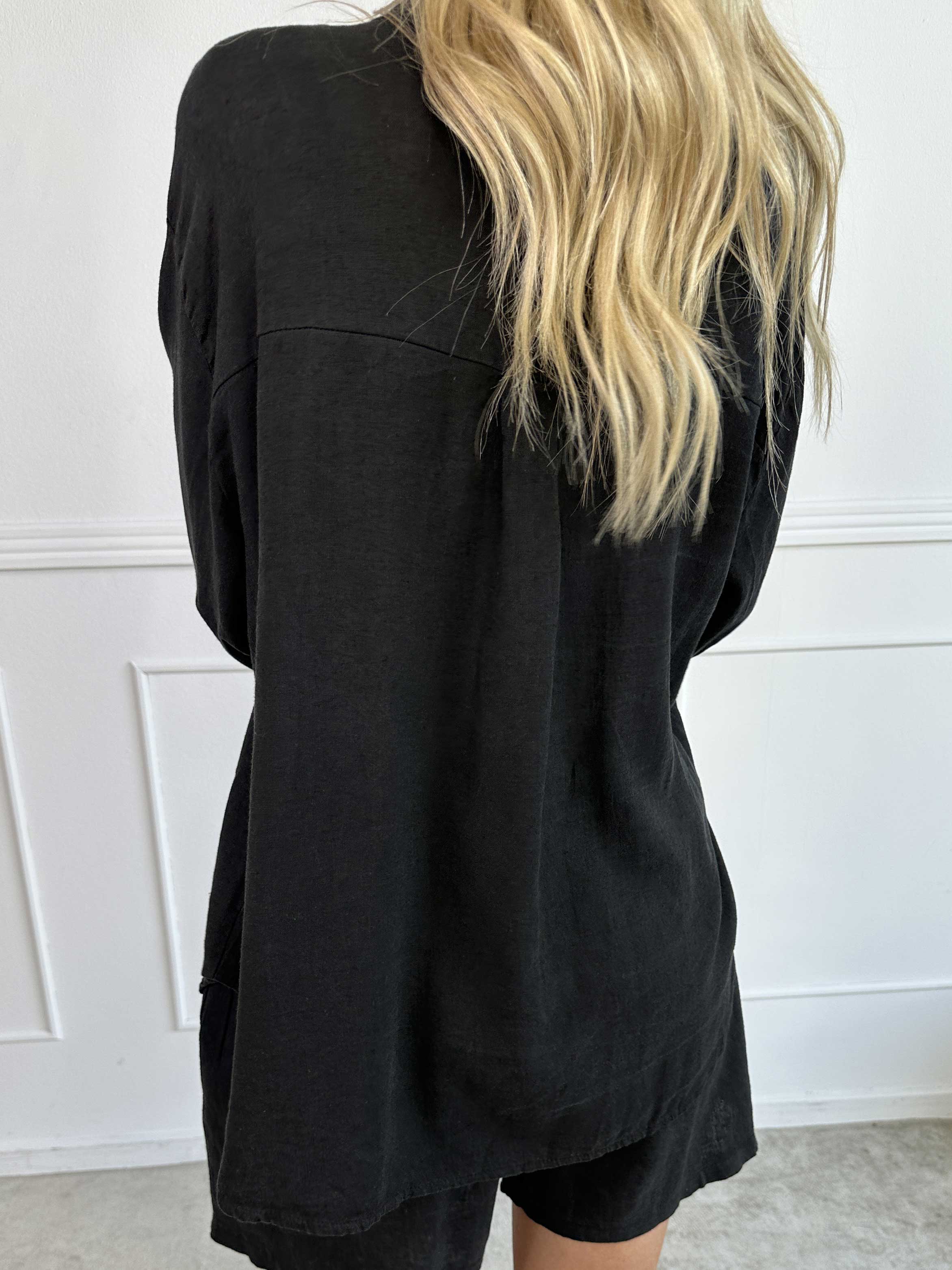 Clara Shirt - Enfärgad skjorta i viskos och linne