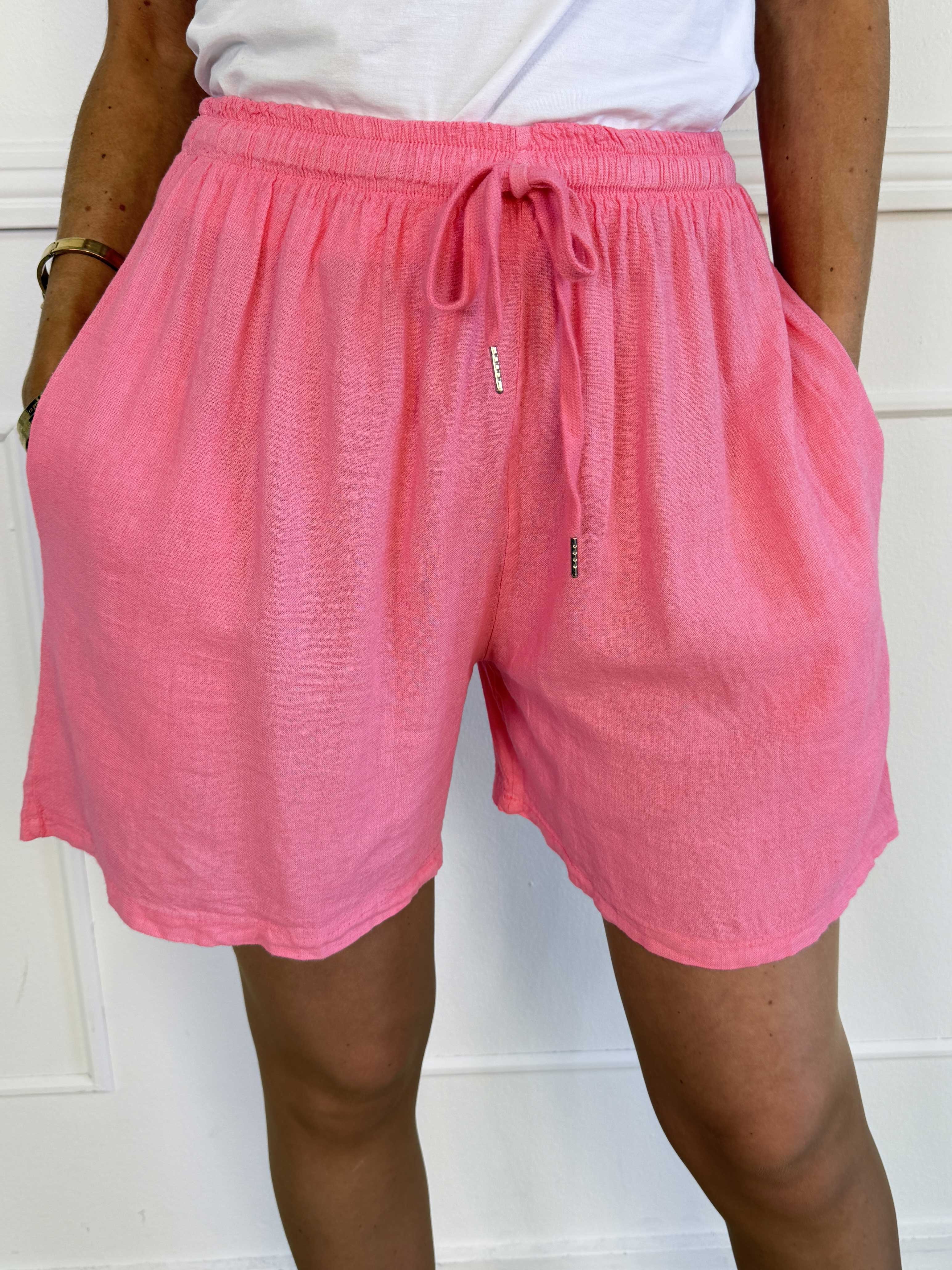 Clara Shorts - Lätta shorts i viskos och linne