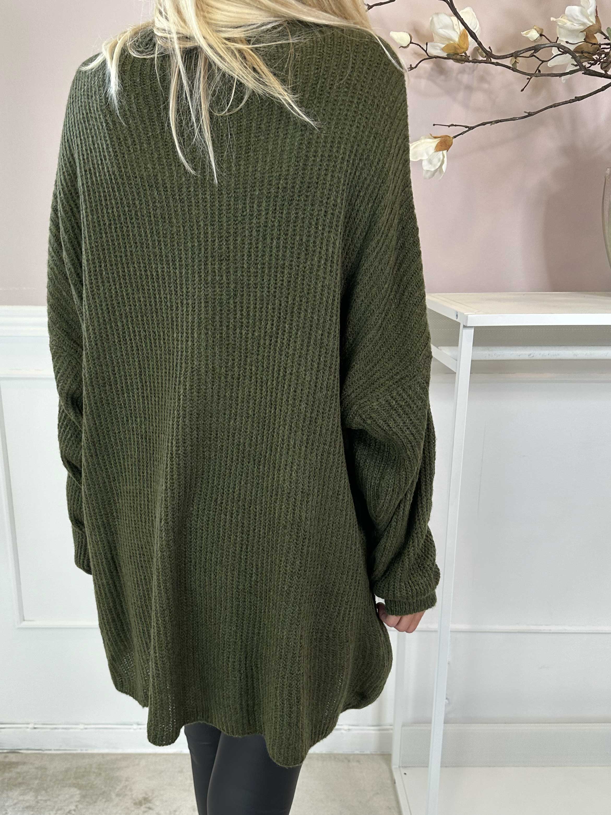 Dakota - Lång stickad blus med fickor