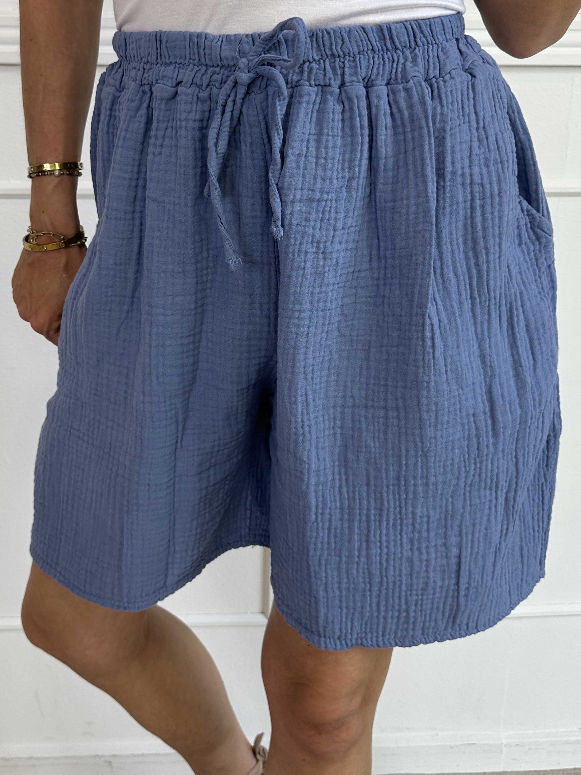 Delia - Bløde oversized shorts i bomuld