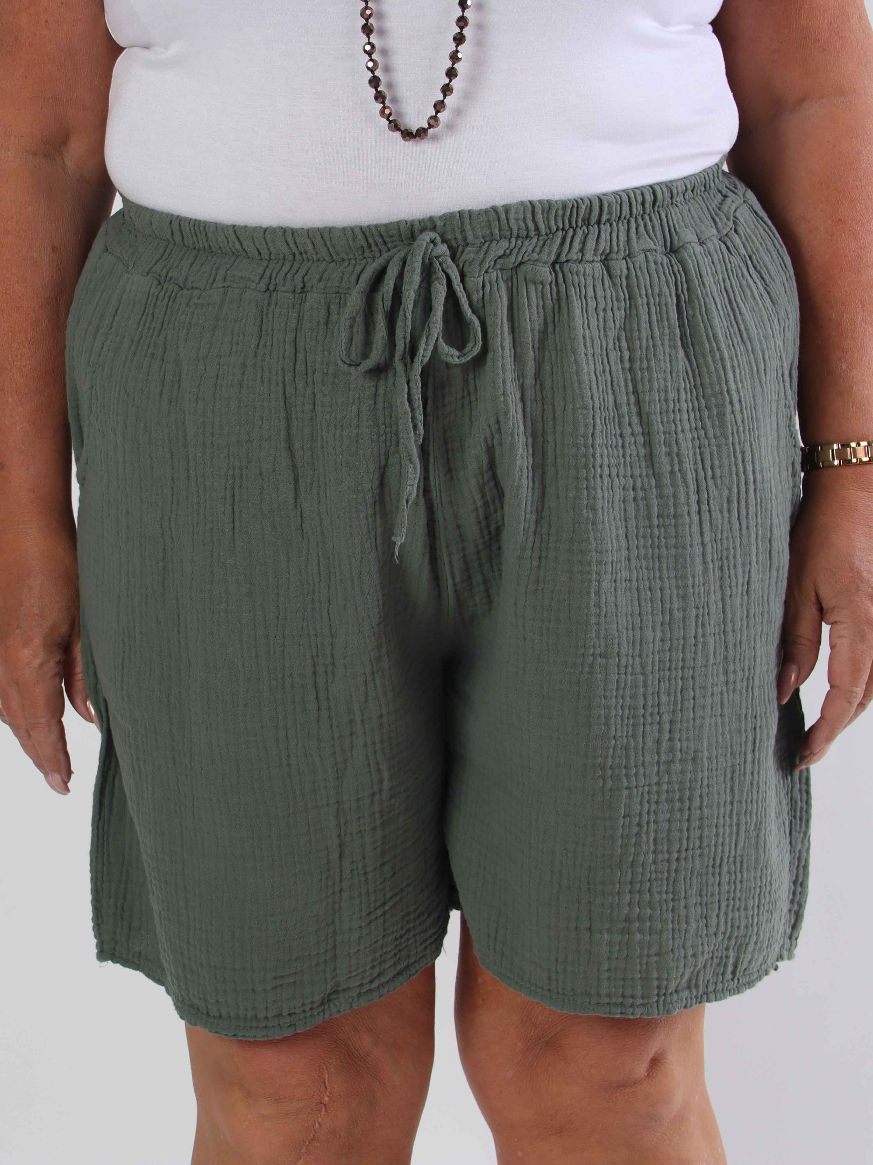 Delia - Mjuka plus size shorts i bomull