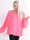 Destiny Plain - Plus size blus i chiffong med fladdermusärmar
