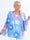 Destiny Flower - Chiffongblus med blommönster i plus size-modell