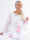 Destiny Rose - Plus size blus i chiffong med bondrosor