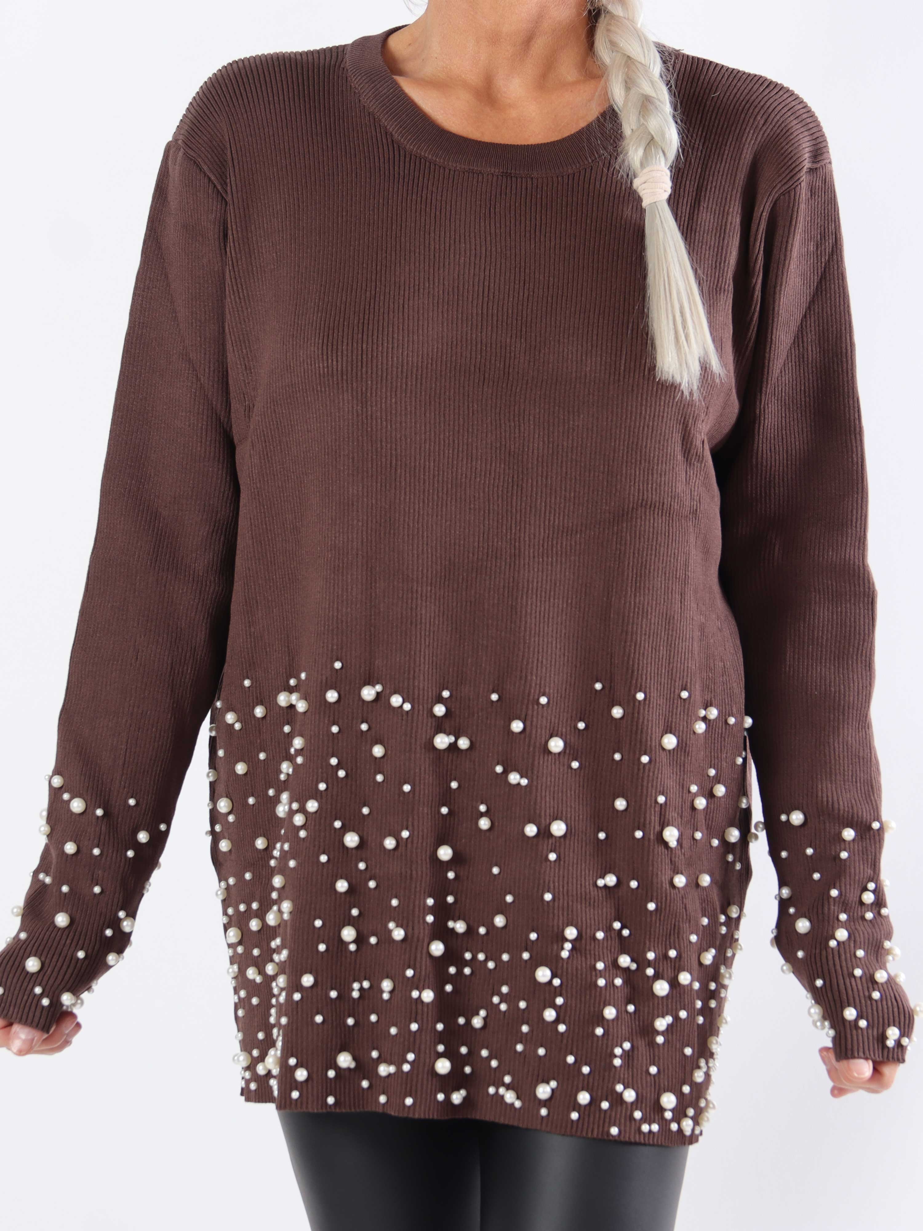 Diantha - Blus i viskos med pärlor och mycket stretch