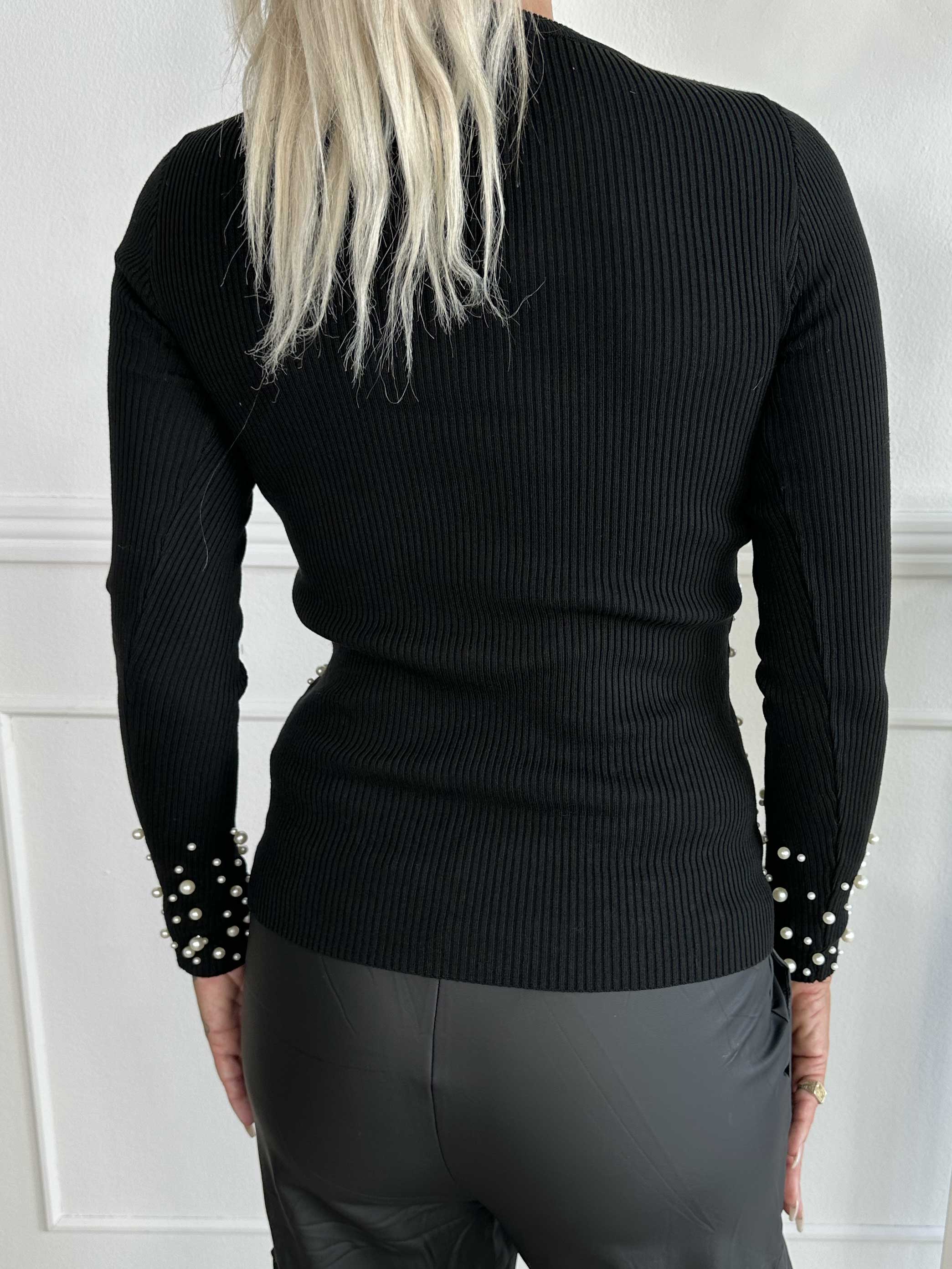 Diantha - Blus i viskos med pärlor och mycket stretch