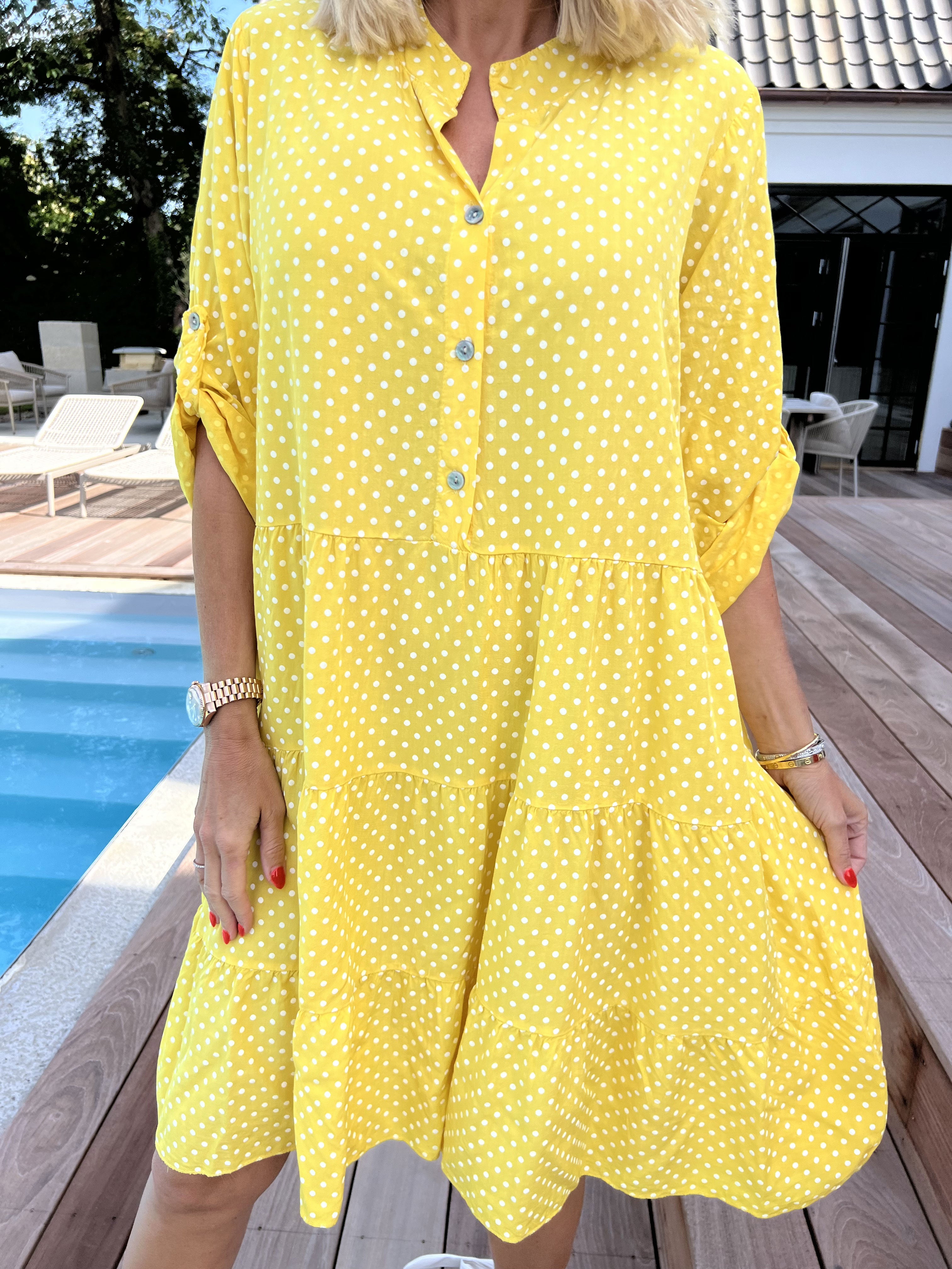 Dotti Short - Klänning med lager på lager-look i viskos