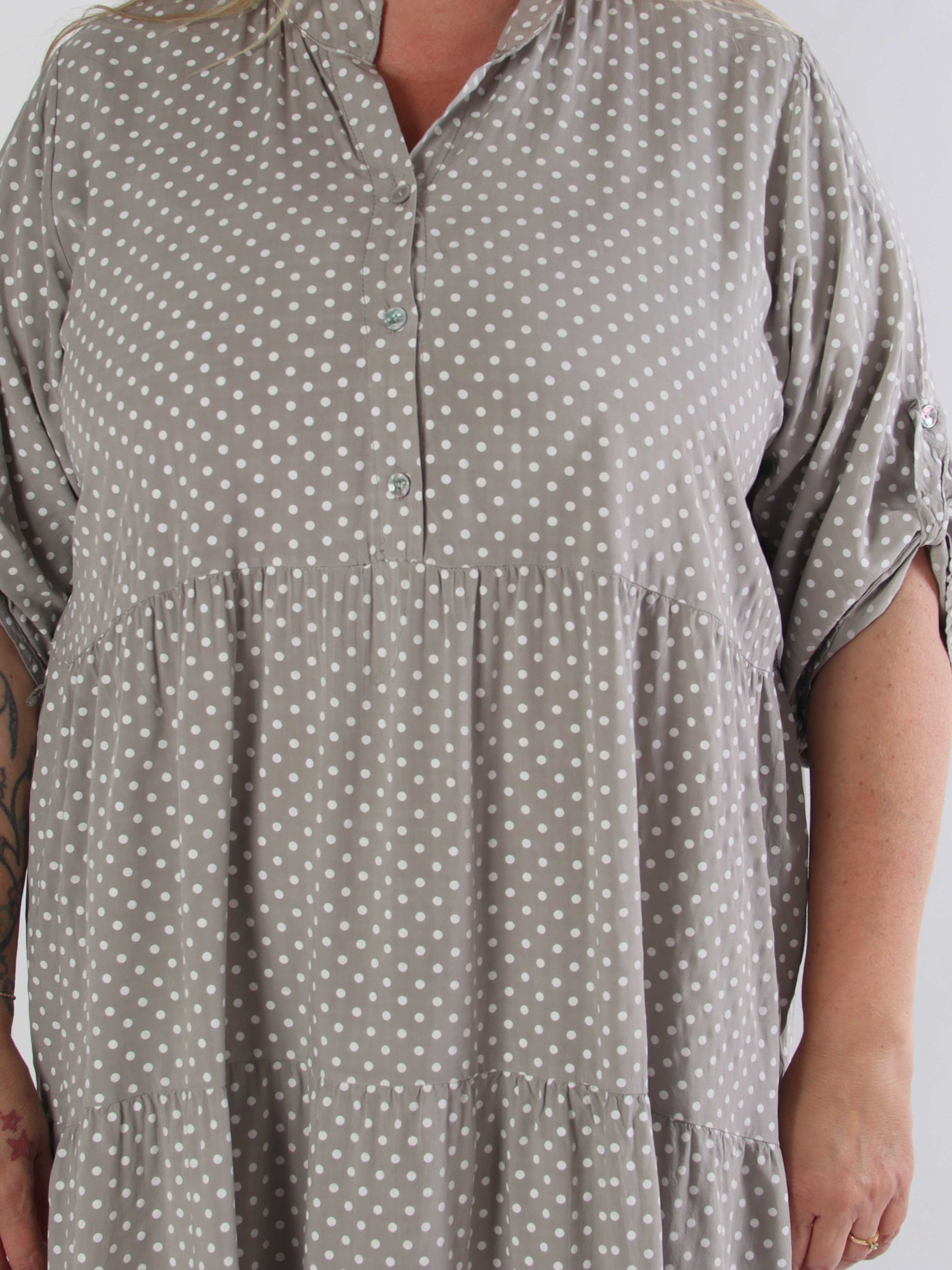 Dotti - Plus size-klänning med lager på lager-look i viskos