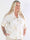 Ebba Gold Leaf Shirt - Elastisk plus size blus mönstrad med bladguld