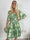 Elna Beautiful Short - Blommig elastisk klänning med smock över bysten