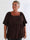 Elna Plain Shirt - Elastisk plain plus size blus med smock över bysten