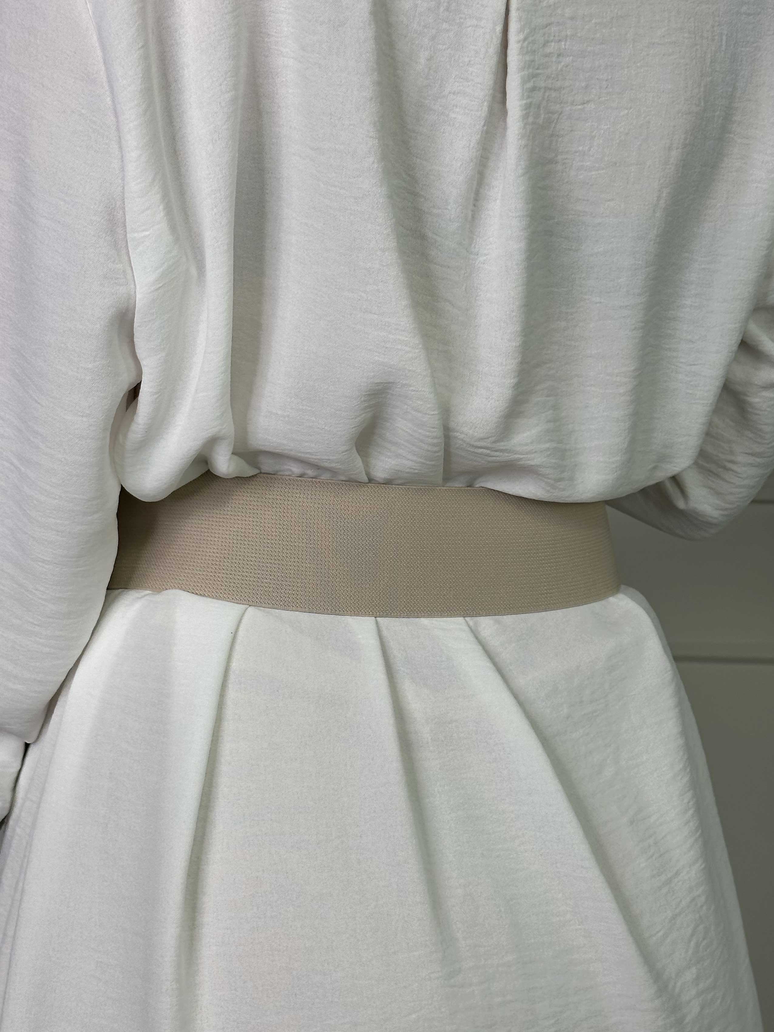 Emily - Elastiskt midjebälte med detaljer i läderlook