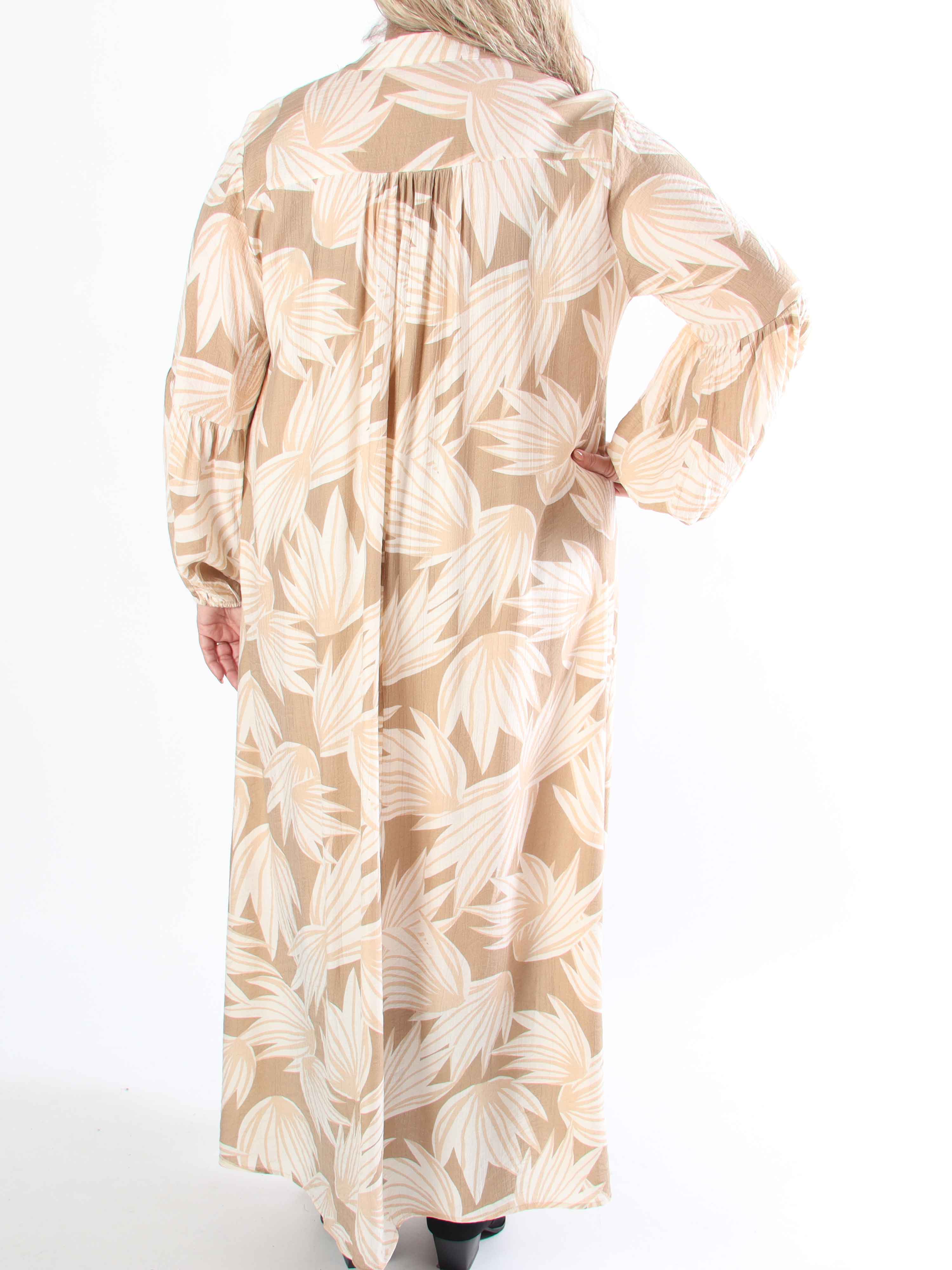 Emma - Söt lång boho viskos klänning i plus size