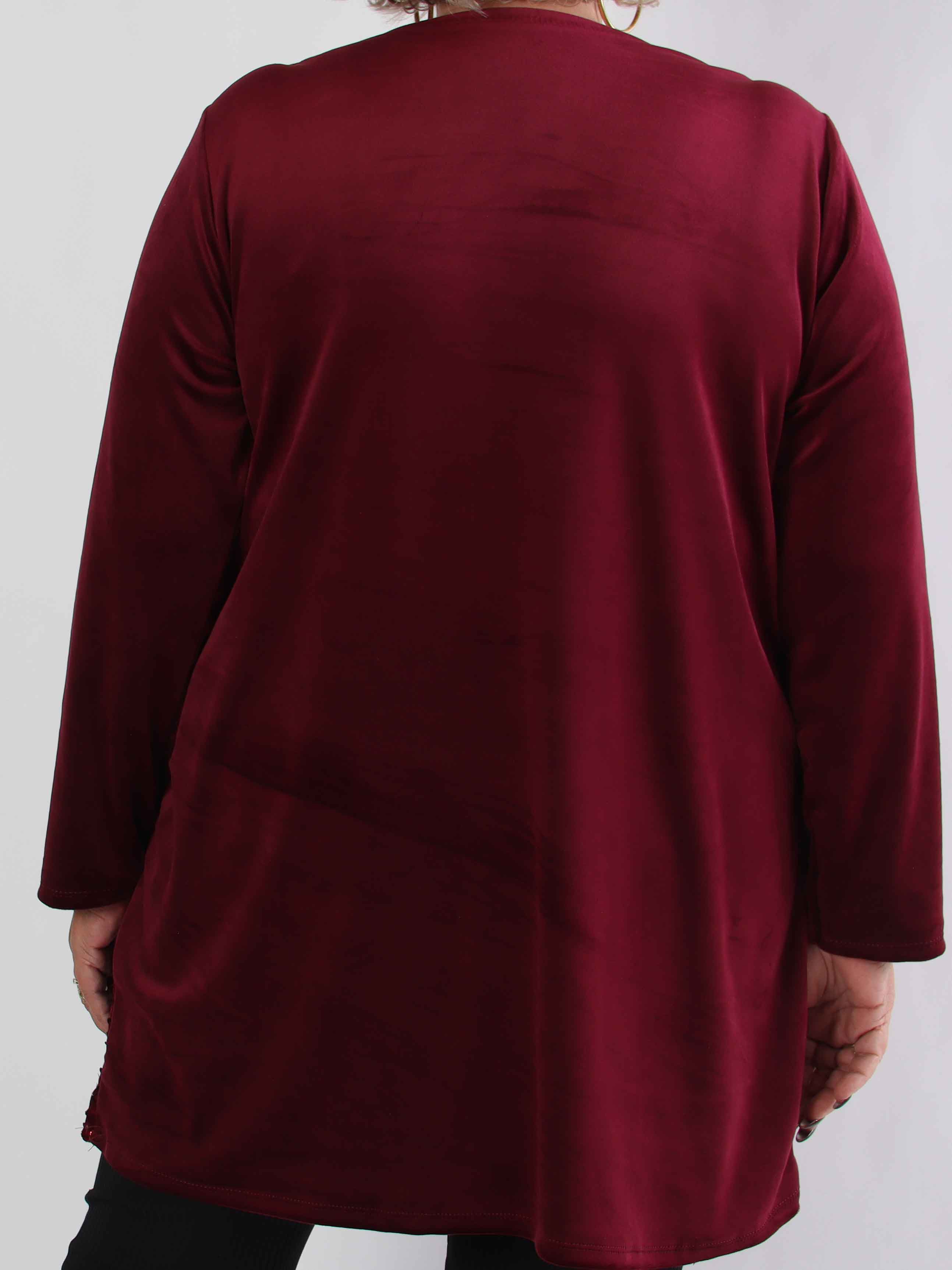 Eumonia - Mjuk plus size tunikaklänning med paljetter