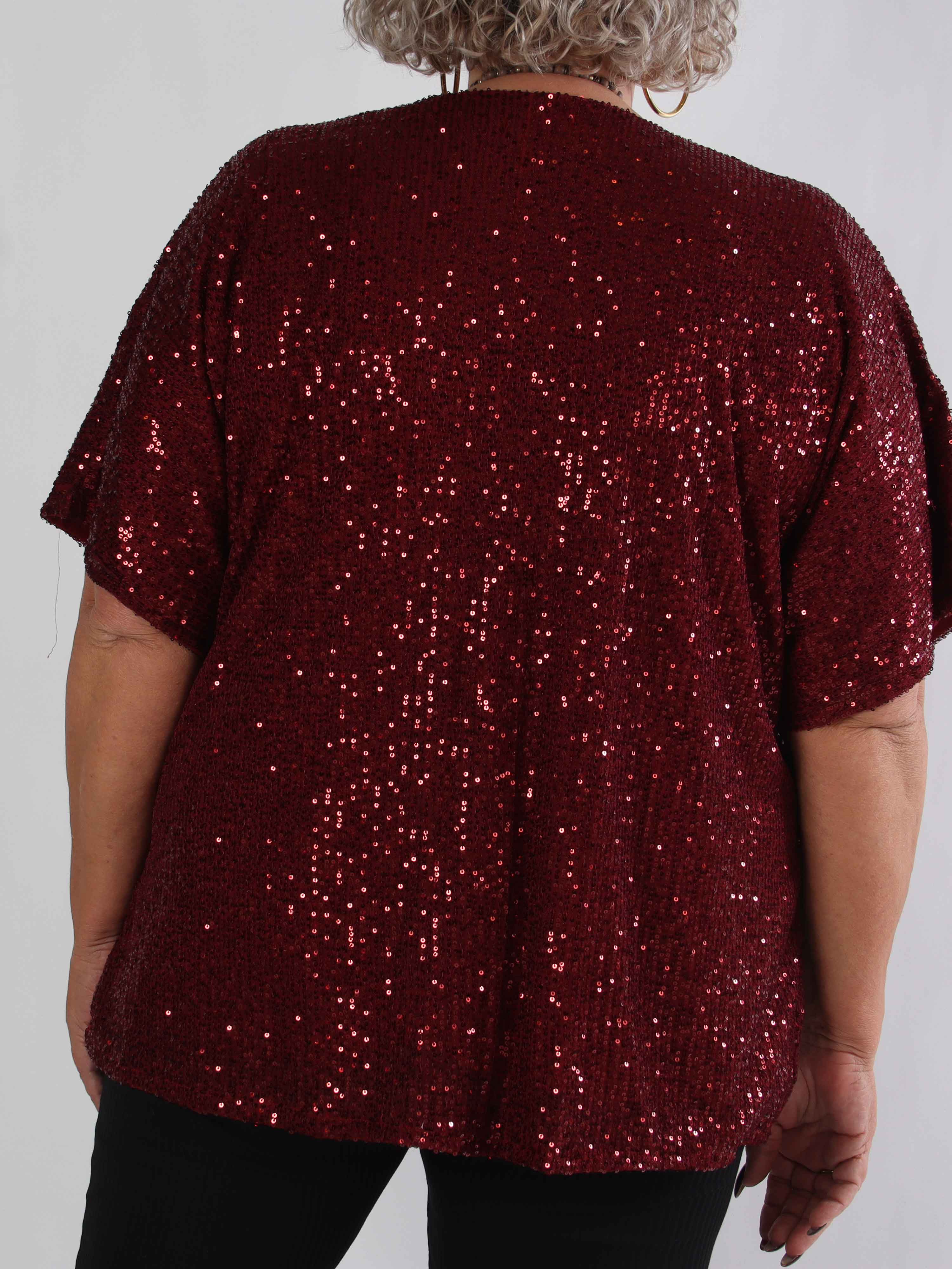 Evandie - Söt glittrande plus size tunika med paljetter