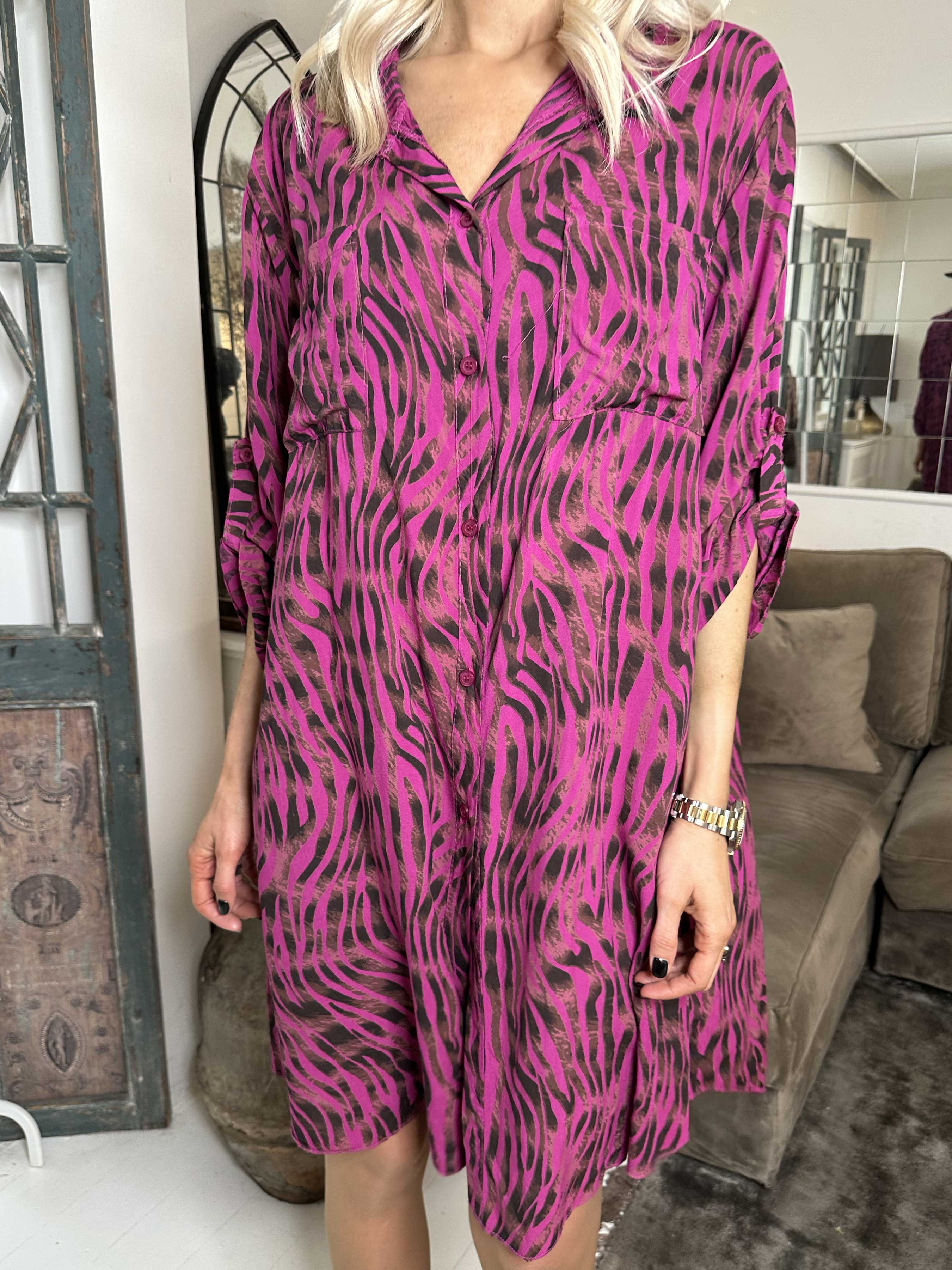 Firenze - Skjorta i bomull med djurränder