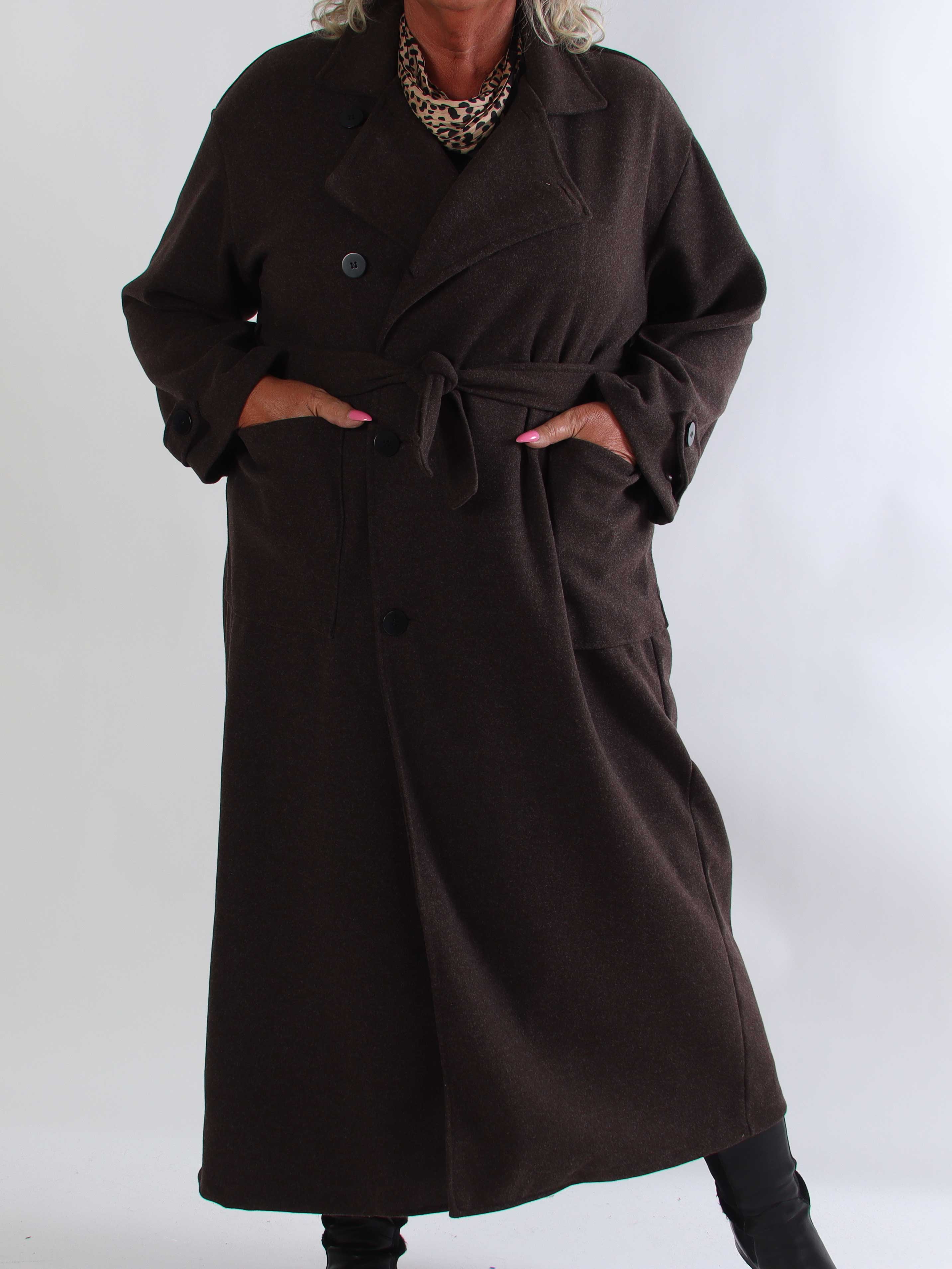 Gianna – Snygg och mjuk plus size trenchcoat med stora fickor