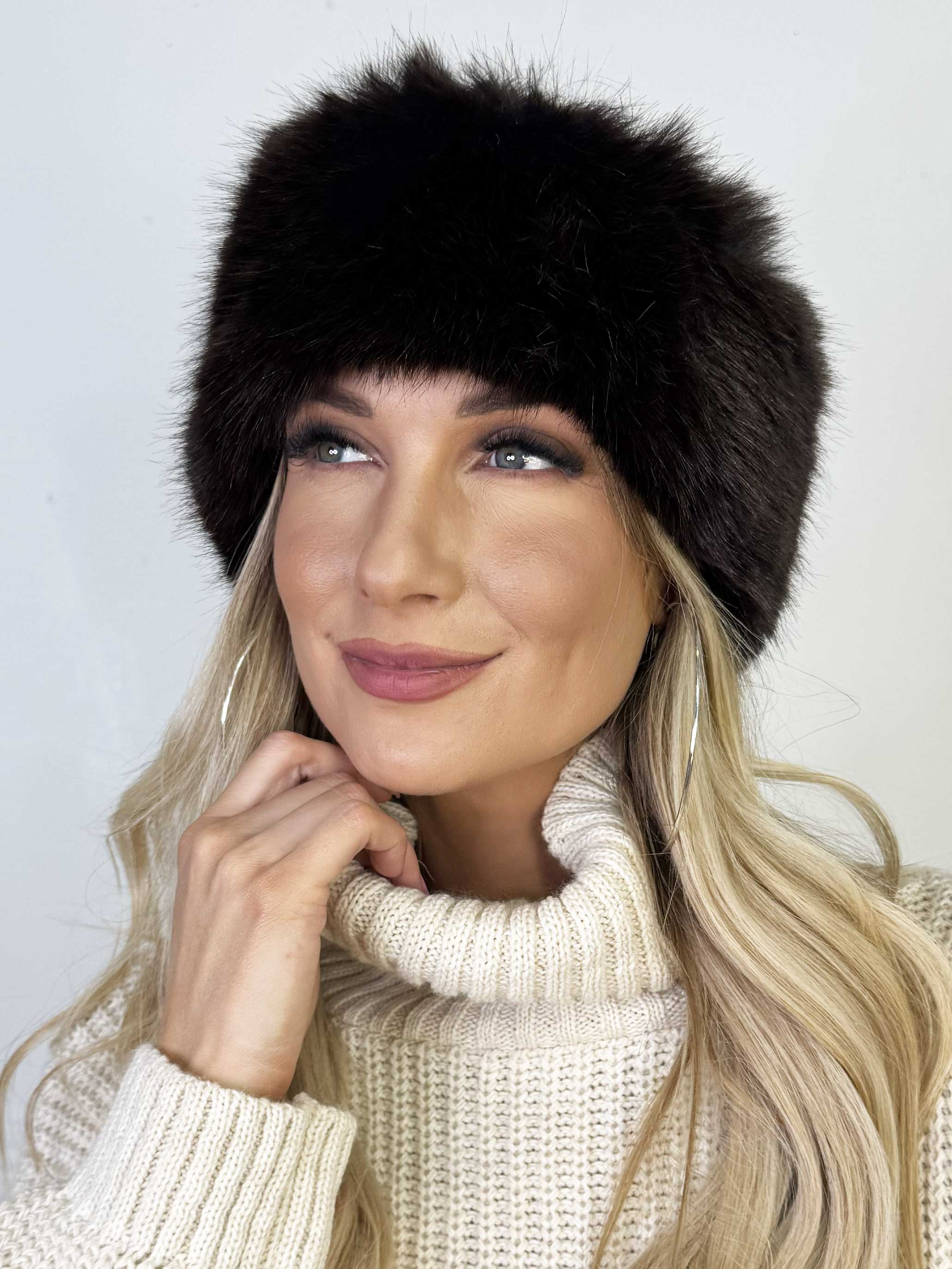 Helga - Pannband i fuskpäls