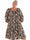Tea Butterfly L/S - Plus Size klänning med resår i midjan och fjärilstryck