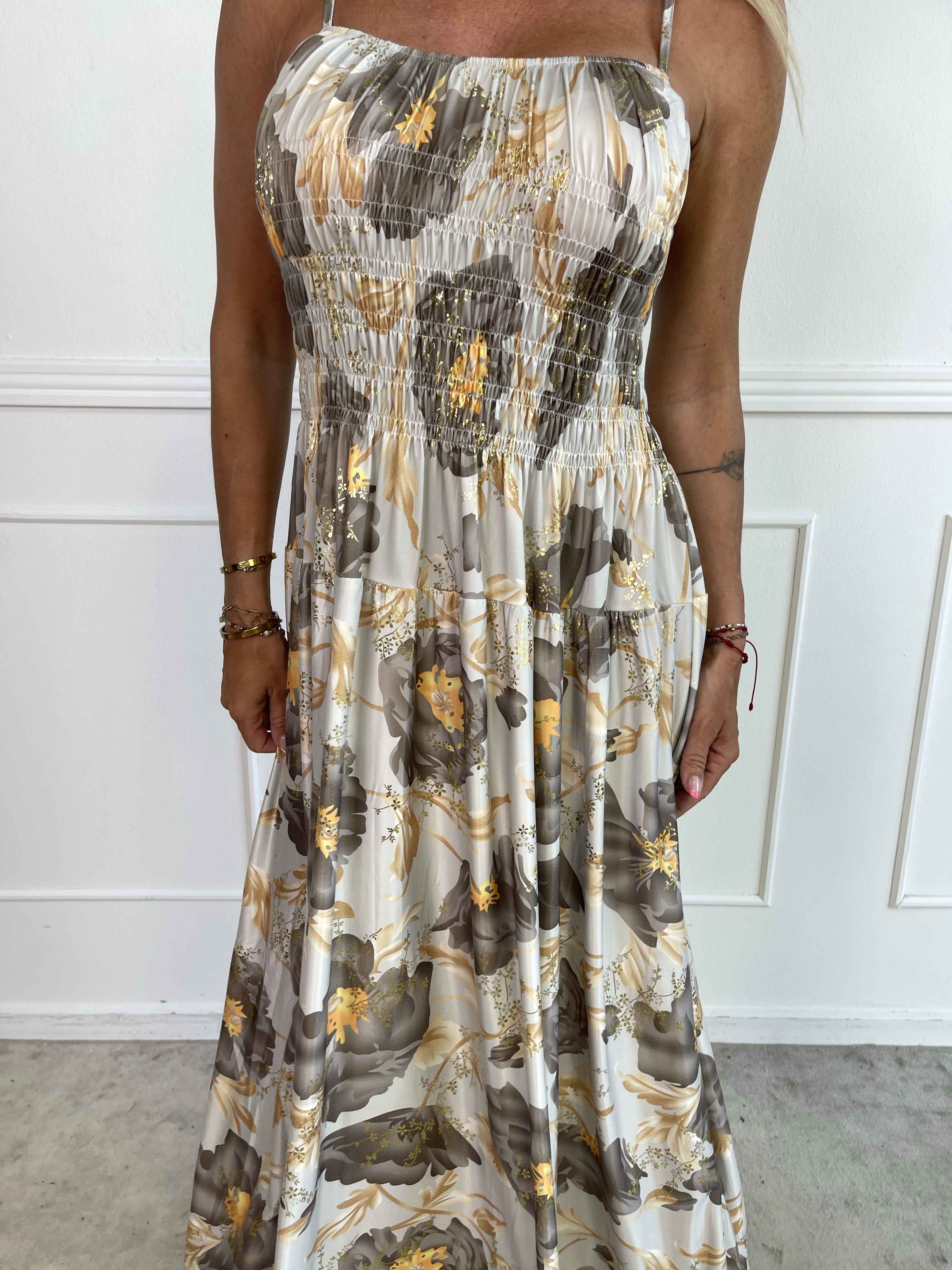 Maira Botanic - Söt stretchig klänning med blommigt tryck och smock
