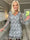 Sofie Long Sleeve - Grå och silvrig klänning med paljettfransar
