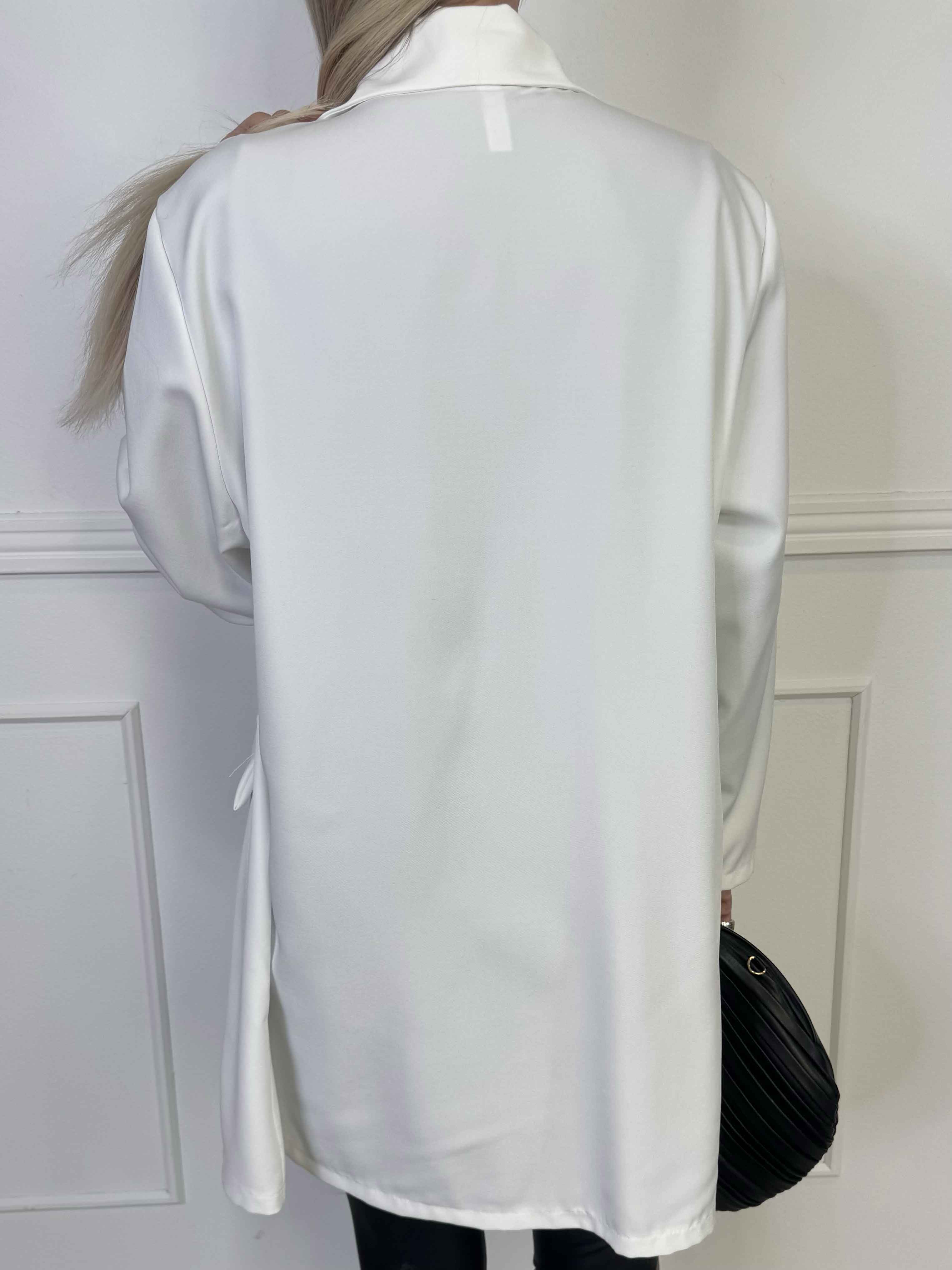 Lanthe Long Plain - Lang ensfarvet blazer