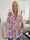 Pams Rose Shirt L/S - Elastisk blus i skrynkelfritt tyg med rosor