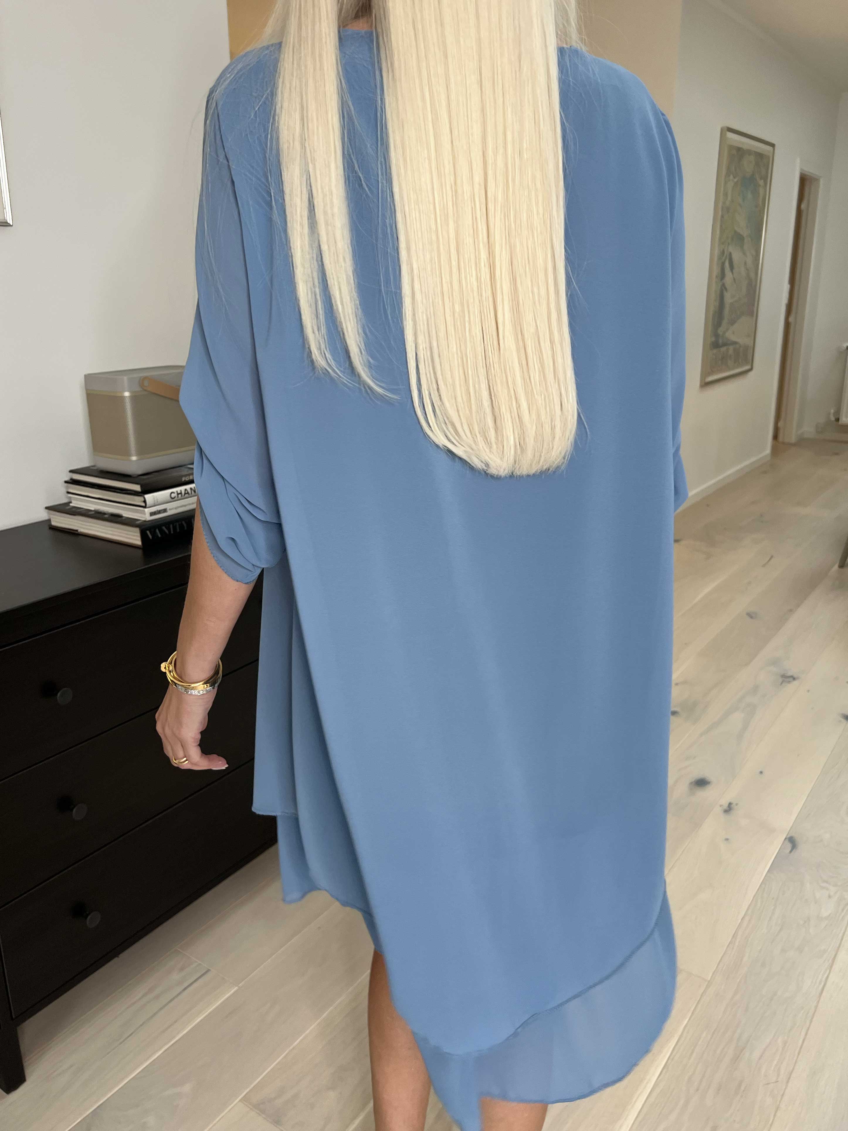 Jill - Chiffongtunika med underkjol i viskos