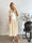 Pams Gold Midi Skirt - Kjol i stretchigt material med fickor