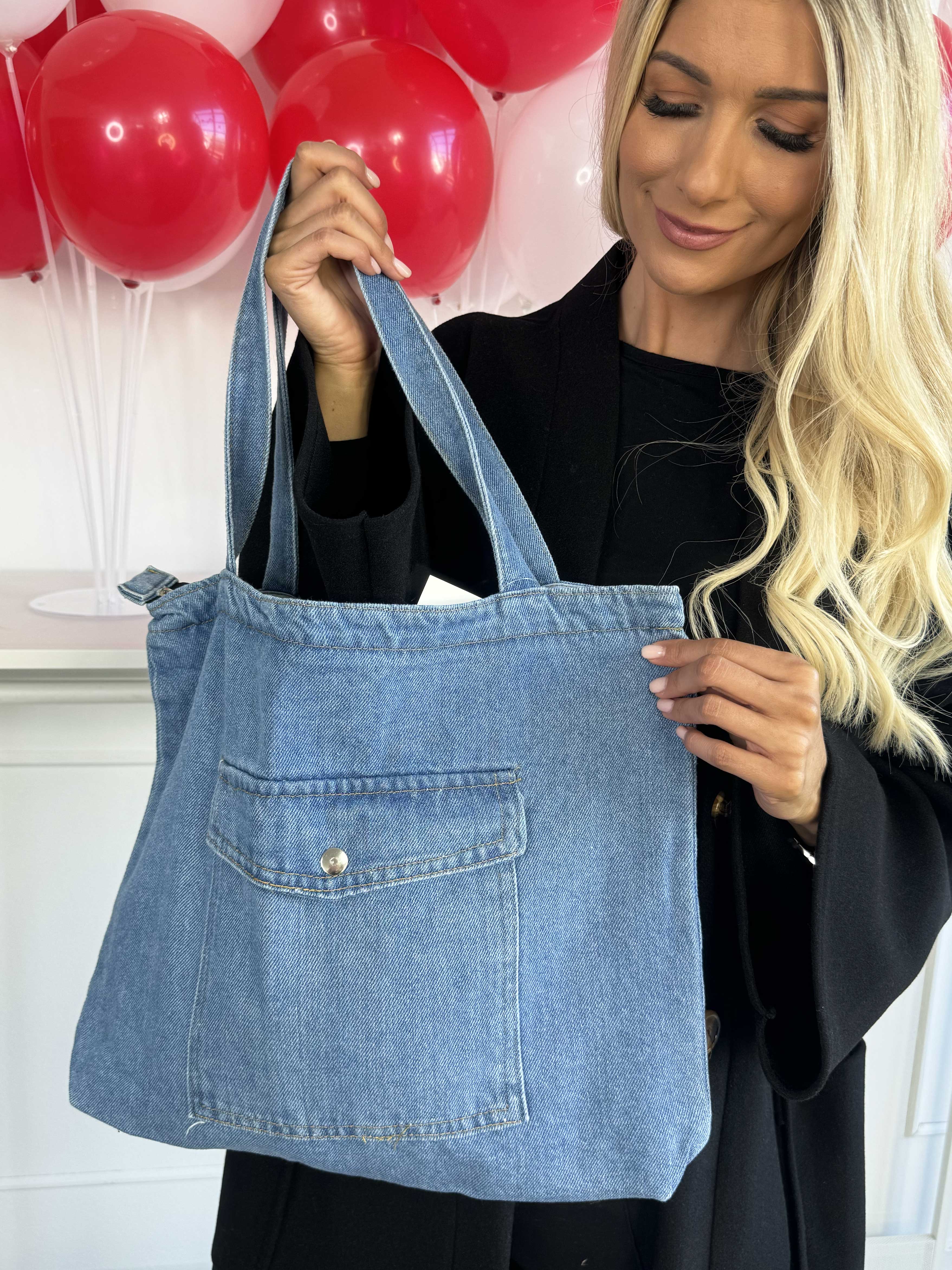 Betti - Denimväska med stor ficka