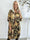 Miracle Gold Flower Dress L/S - Blommig klänning med resår