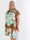 Milano Peony Midi S/S - Blommig plus size klänning med lager på lager look