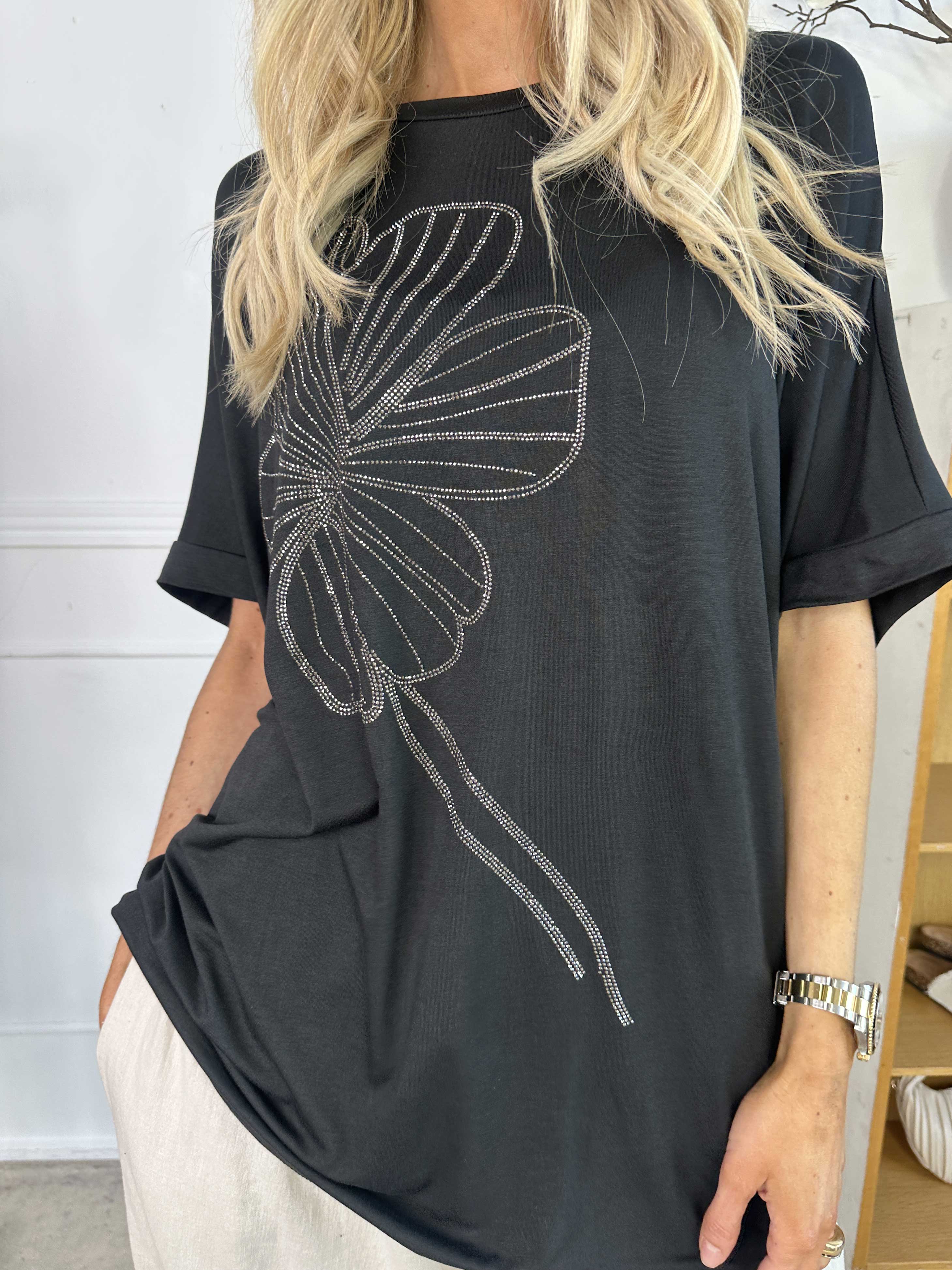 Reece - Mjuk t-shirt i viskos med similisten