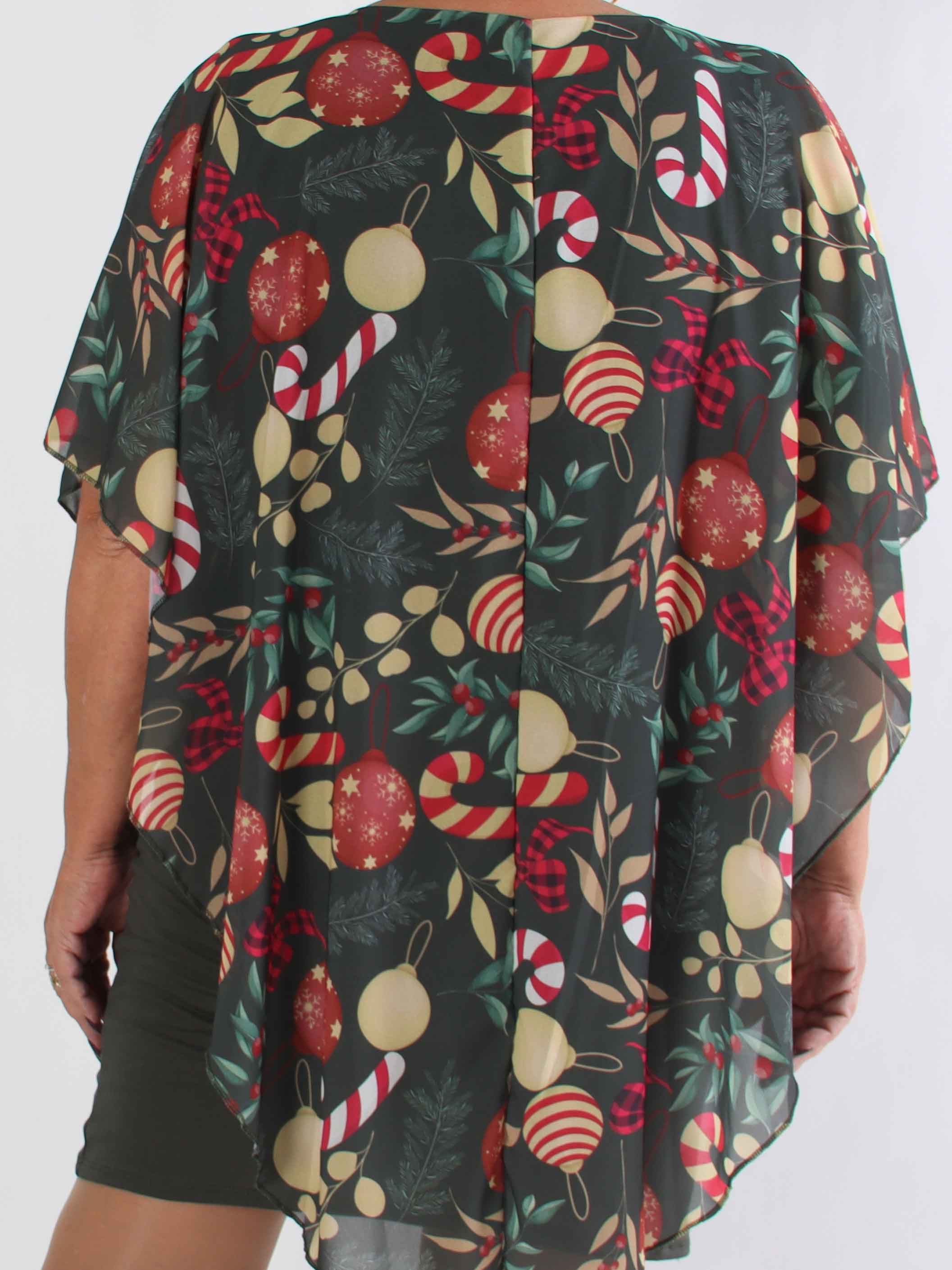 Kenya Christmas - Plus size tunikaklänning med julmotiv