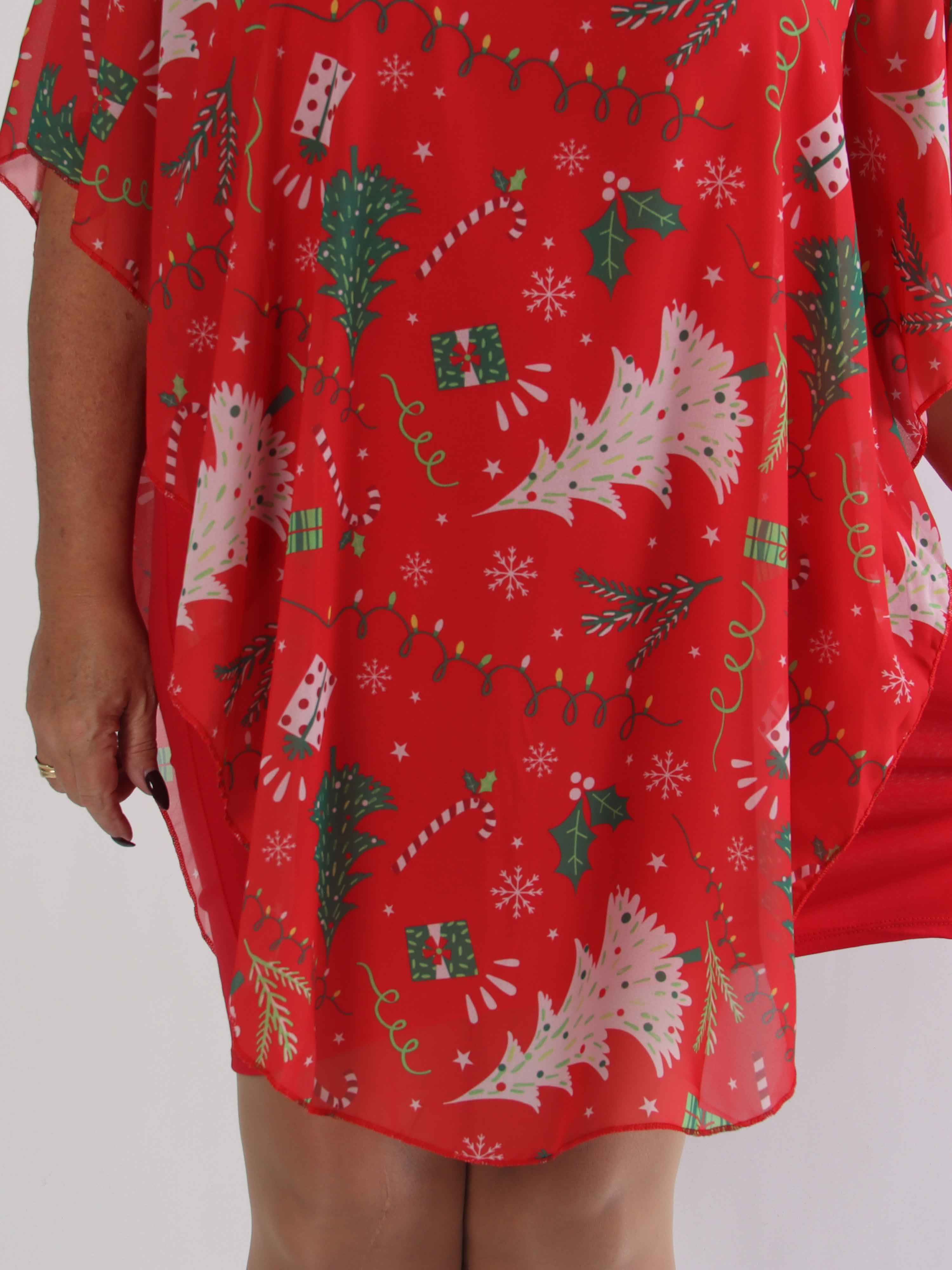 Kenya Christmas - Plus size tunikaklänning med julmotiv