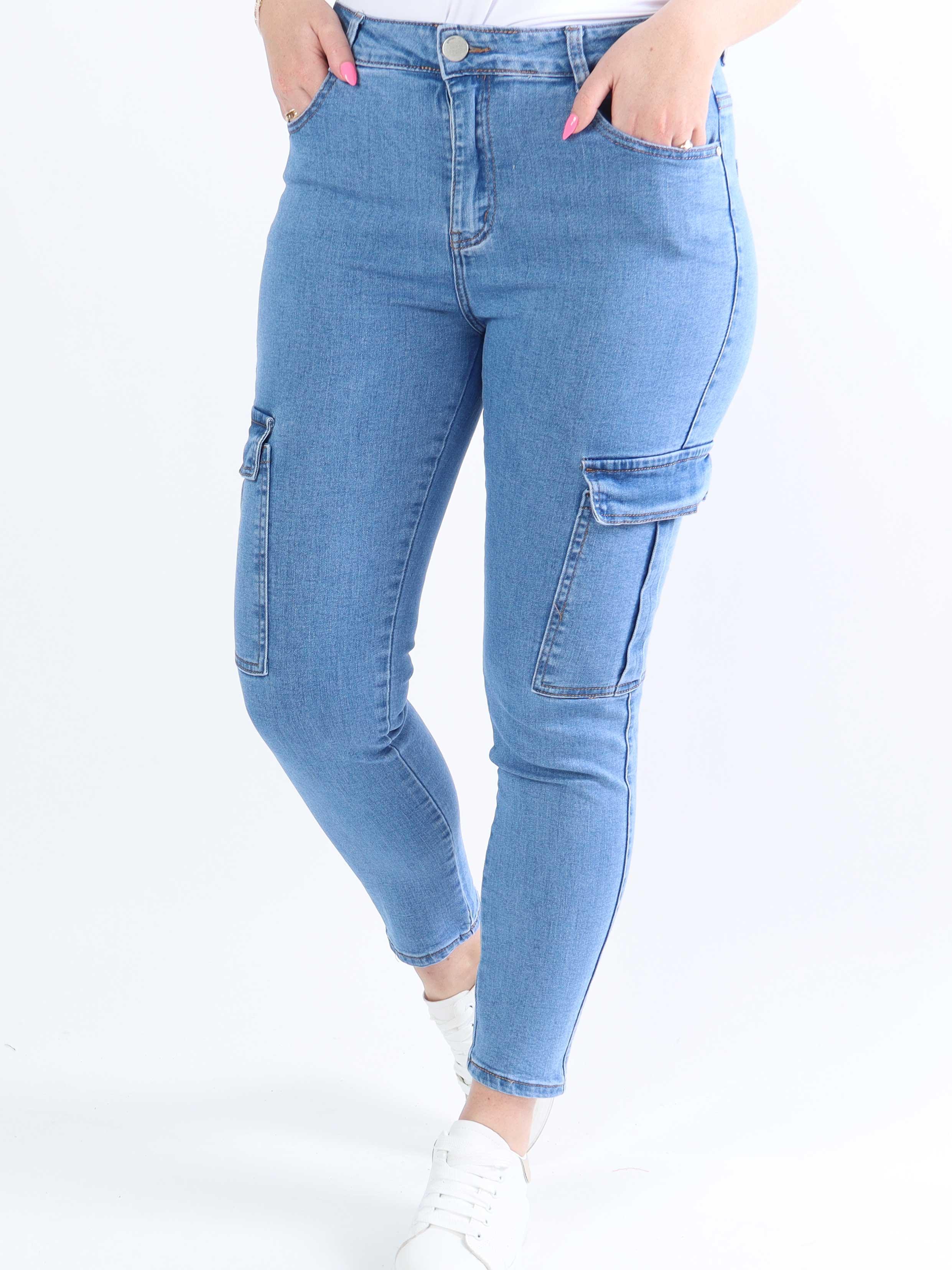 Lee Cargo - Elastiska jeans med sidfickor
