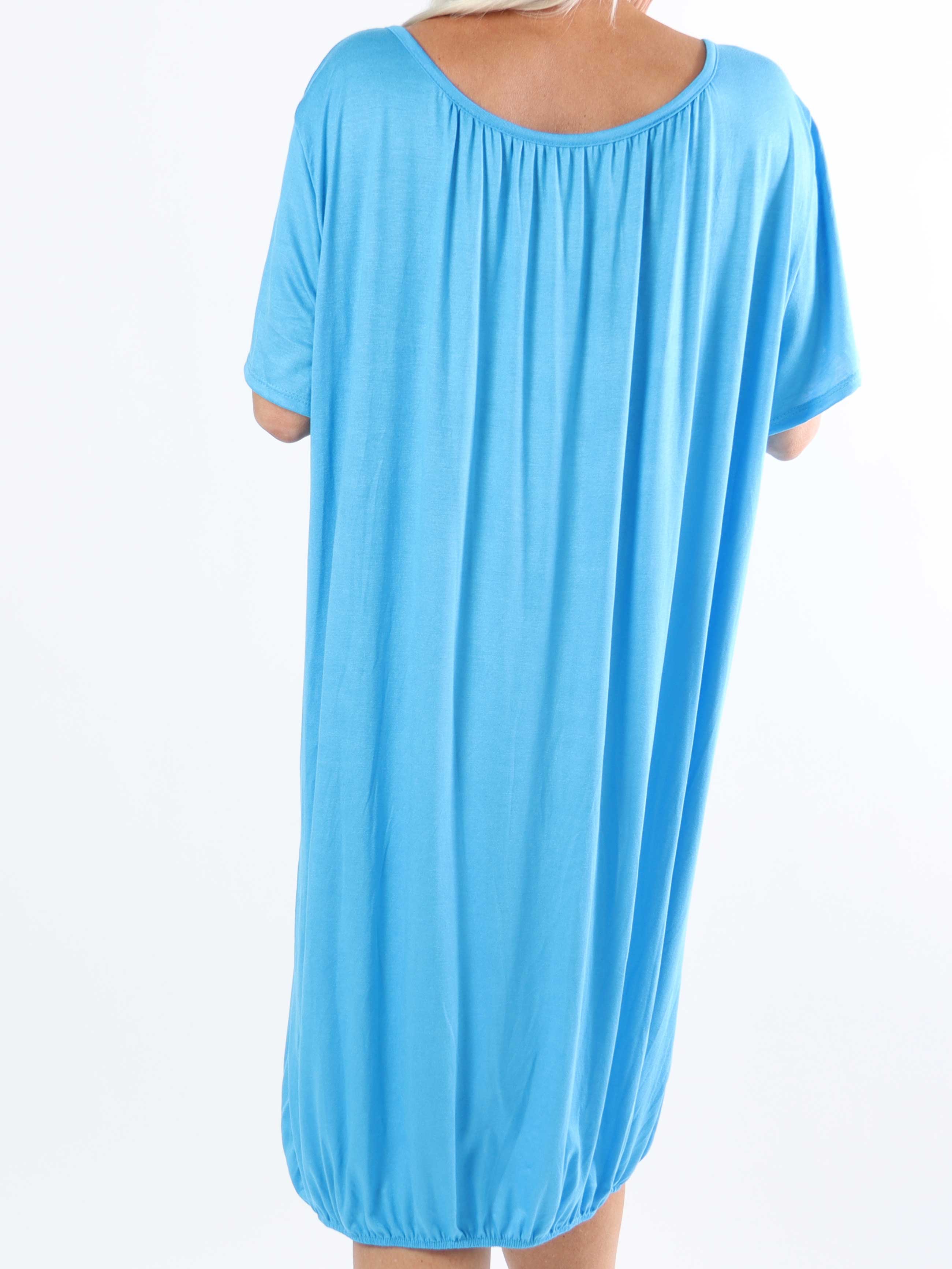 Miracle Dress - Basic plus size klänning i viskos med resår nedtill