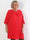 Nancy Glitter Short L/S - Plisserad plus size klänning med fickor och glitter